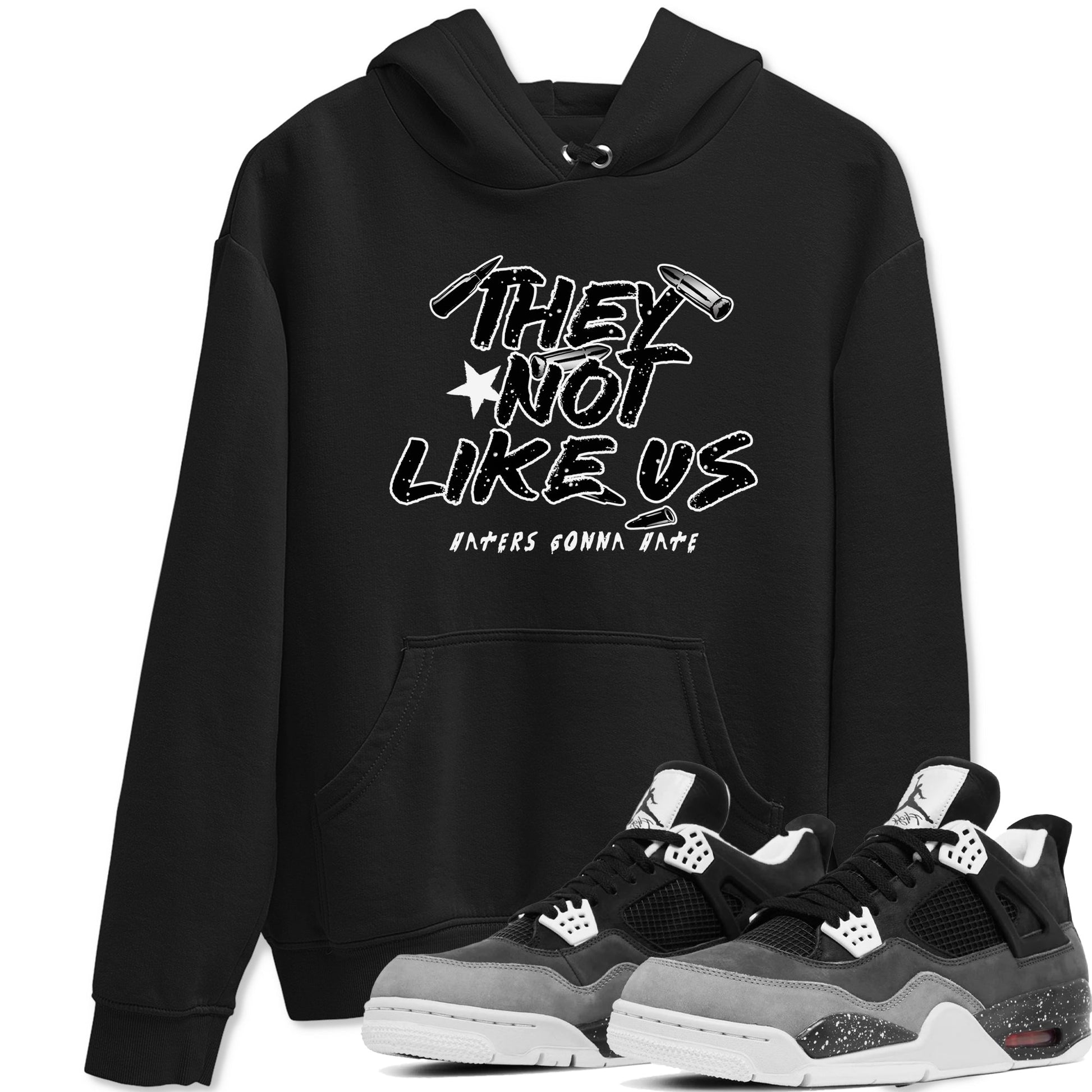 4s Fear shirts to match jordans They Not Like Us sneaker match tees Air Jordan 4 Retro Fear match shoes to clothes SNRT Sneaker Tees unisex cotton Black 1 shirts