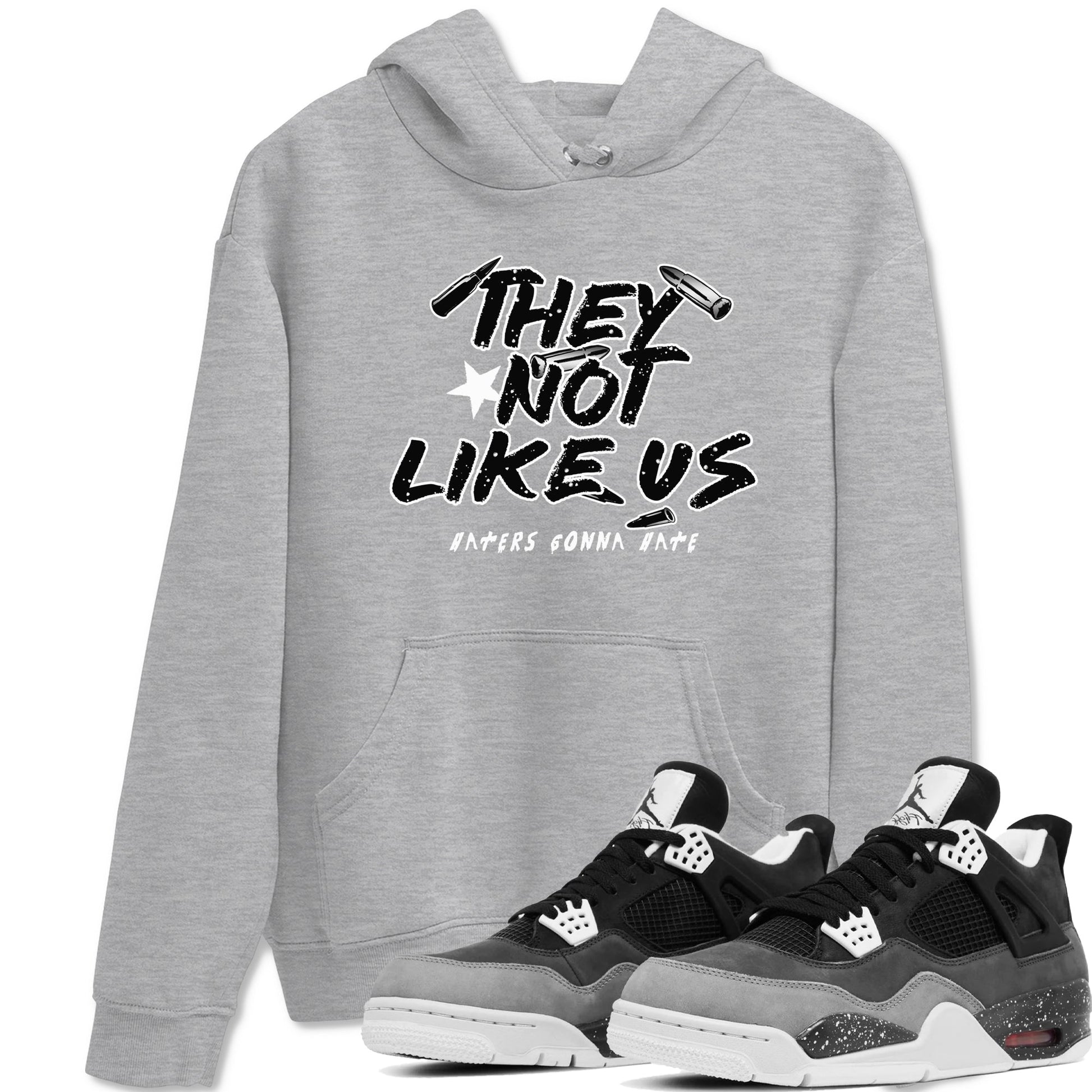 4s Fear shirts to match jordans They Not Like Us sneaker match tees Air Jordan 4 Retro Fear match shoes to clothes SNRT Sneaker Tees unisex cotton Heather Grey 1 shirts