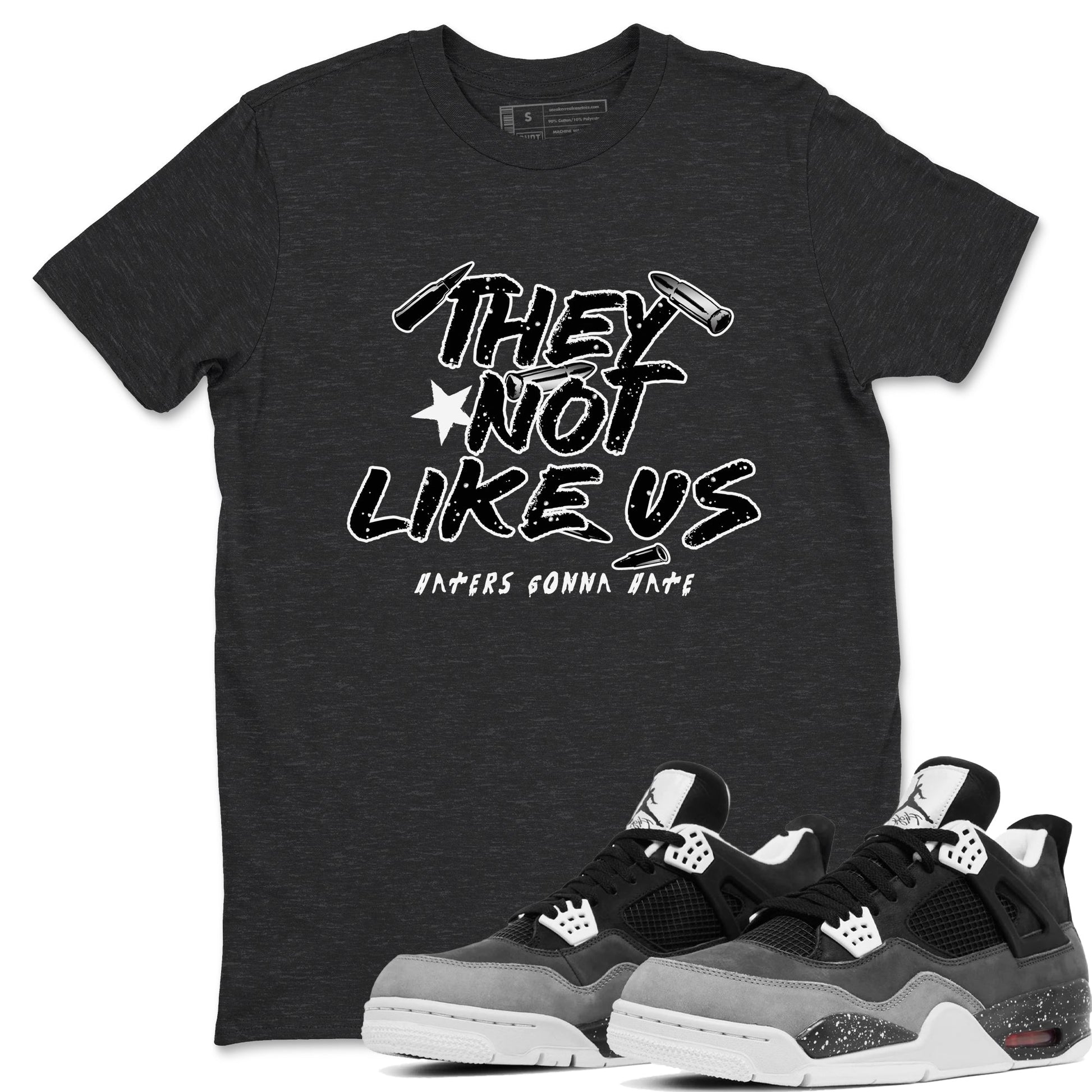 4s Fear shirts to match jordans They Not Like Us sneaker match tees Air Jordan 4 Retro Fear match shoes to clothes SNRT Sneaker Tees unisex cotton Charcoal Heather 1 shirts