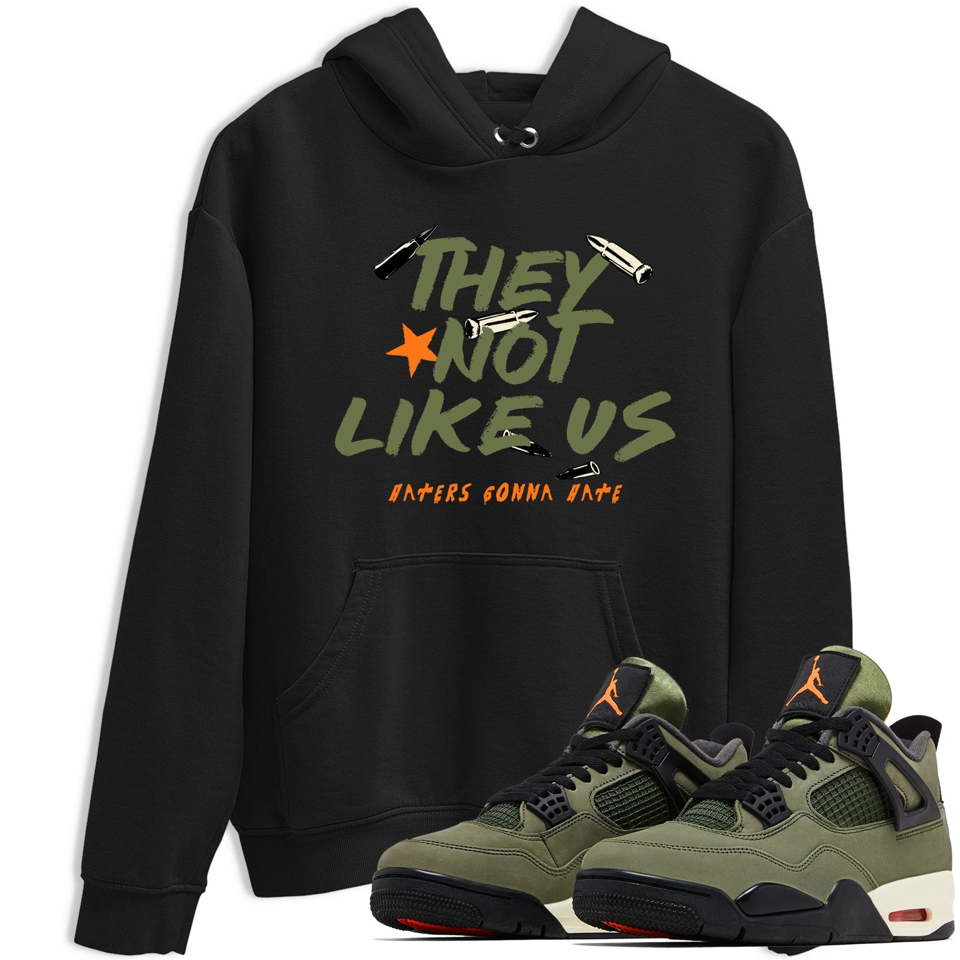 Sneaker match tees – Sneaker Tees To Match Undefeated inspired colorways Air Jordan 4 OG Olive Shoes – They Not Like Us Tee Black 1
