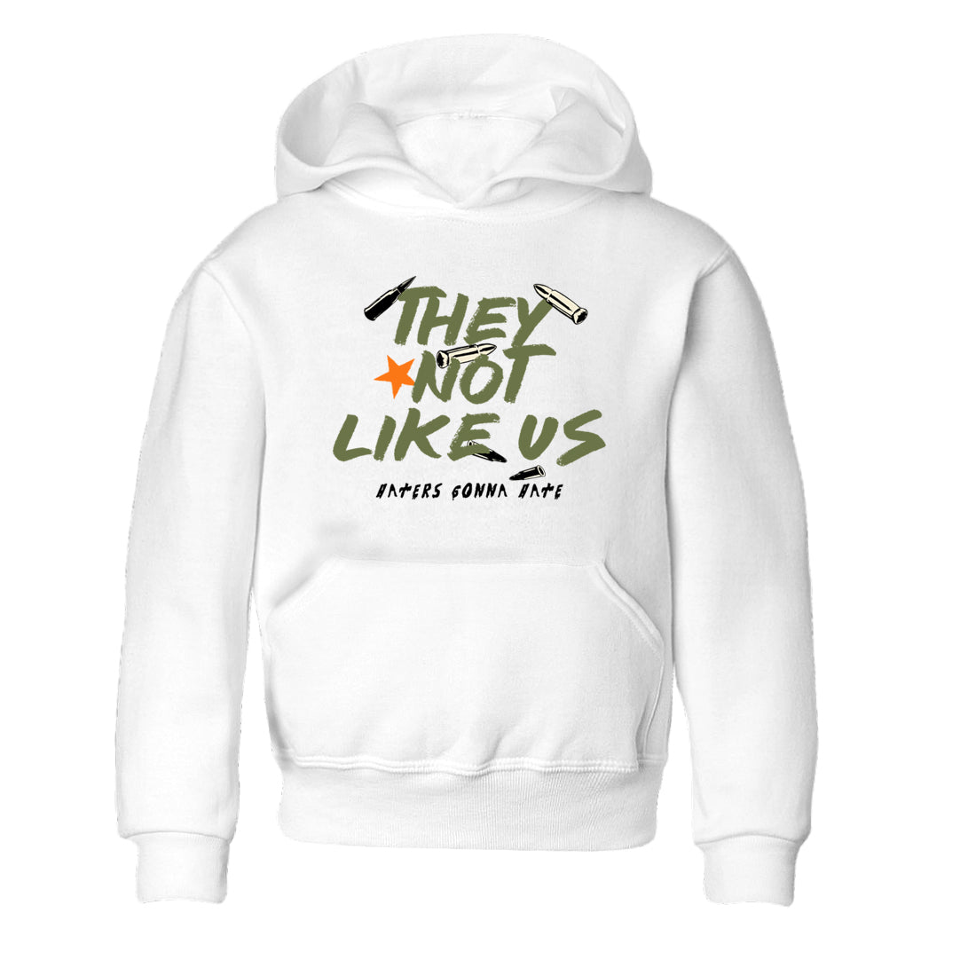 Sneaker match tees – Sneaker Tees To Match Undefeated inspired colorways Air Jordan 4 OG Olive Shoes – They Not Like Us Kids T-Shirt White 2