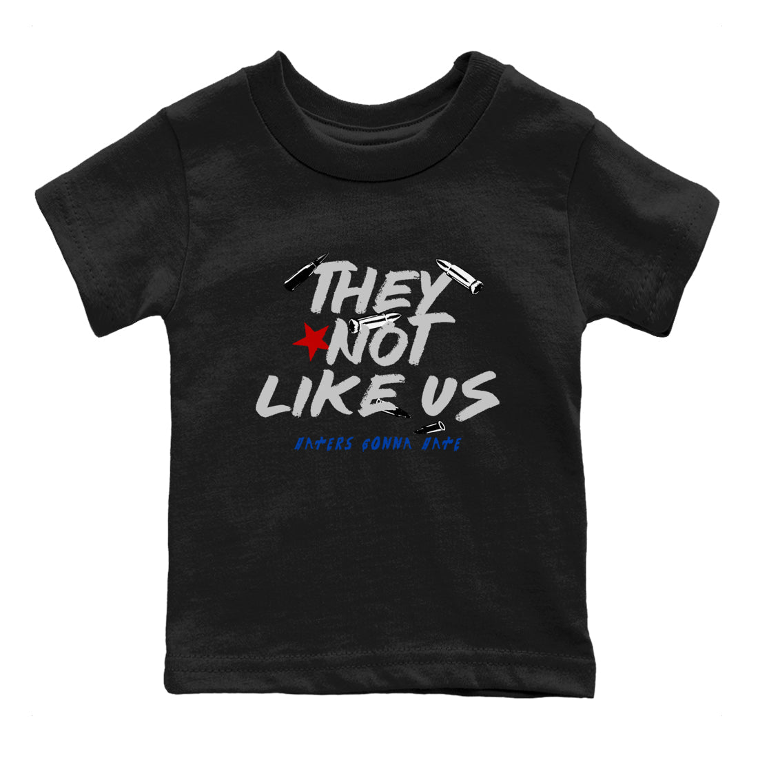 Sneaker match tees – Sneaker Tees To Match Air Jordan 4 Rare Air Shoes – They Not Like Us Kids T-Shirt Black 2