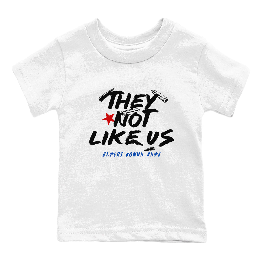 Sneaker match tees – Sneaker Tees To Match Air Jordan 4 Rare Air Shoes – They Not Like Us Kids T-Shirt White 2
