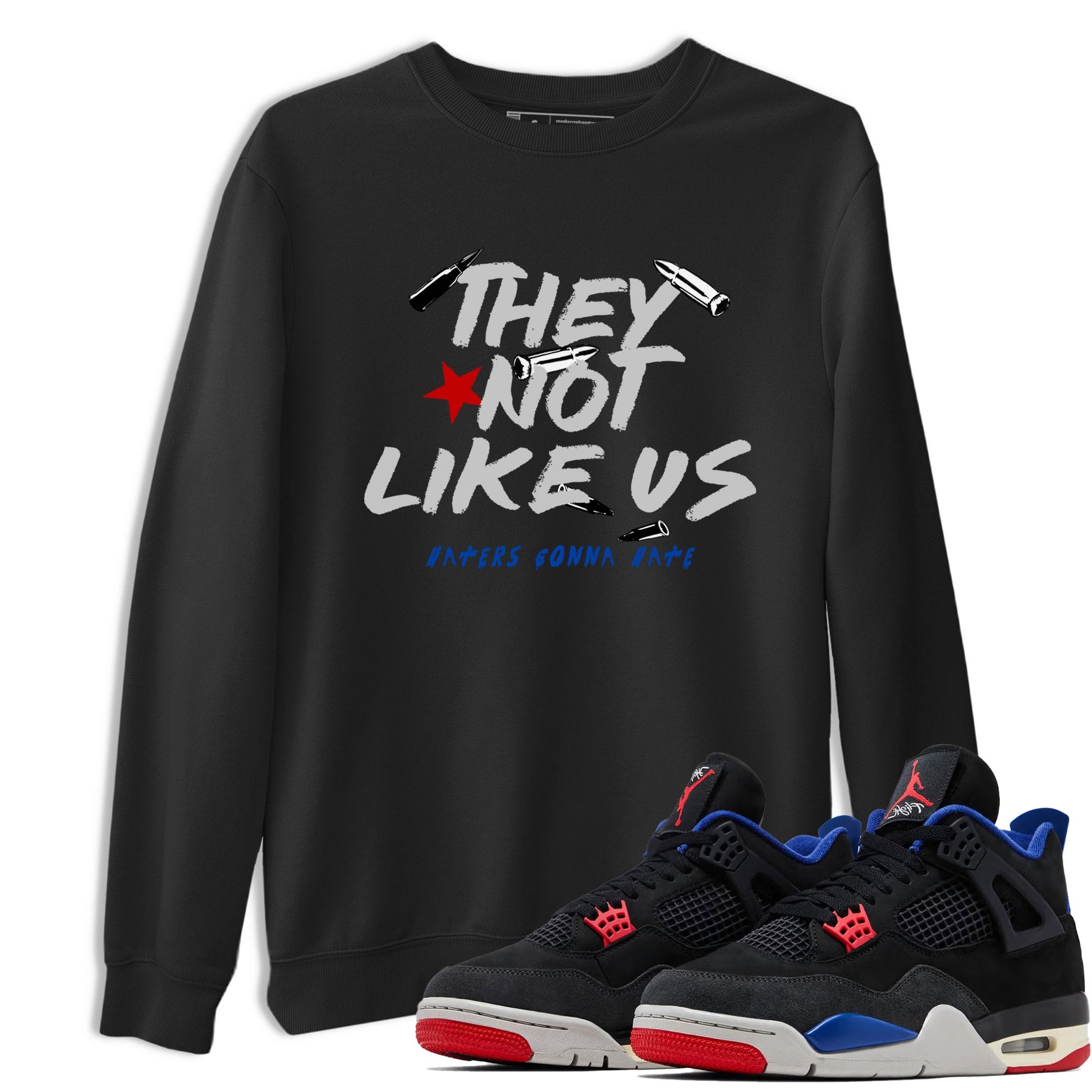 Sneaker match tees – Sneaker Tees To Match Air Jordan 4 Rare Air Shoes – They Not Like Us Tee Black 1