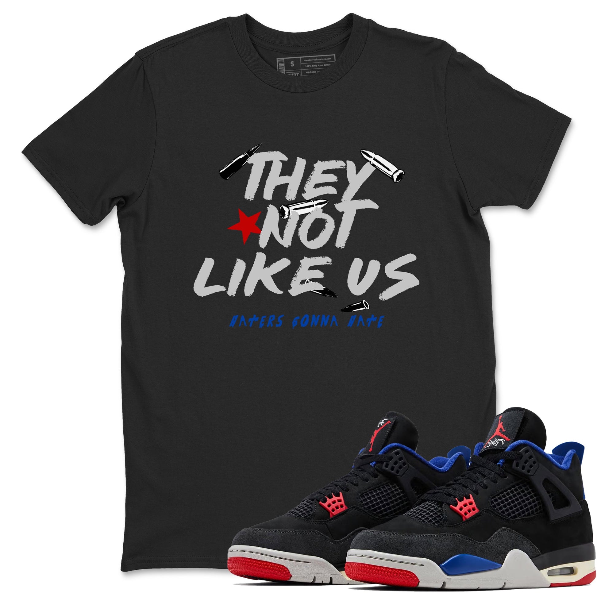 Sneaker match tees – Sneaker Tees To Match Air Jordan 4 Rare Air Shoes – They Not Like Us Tee Black 1