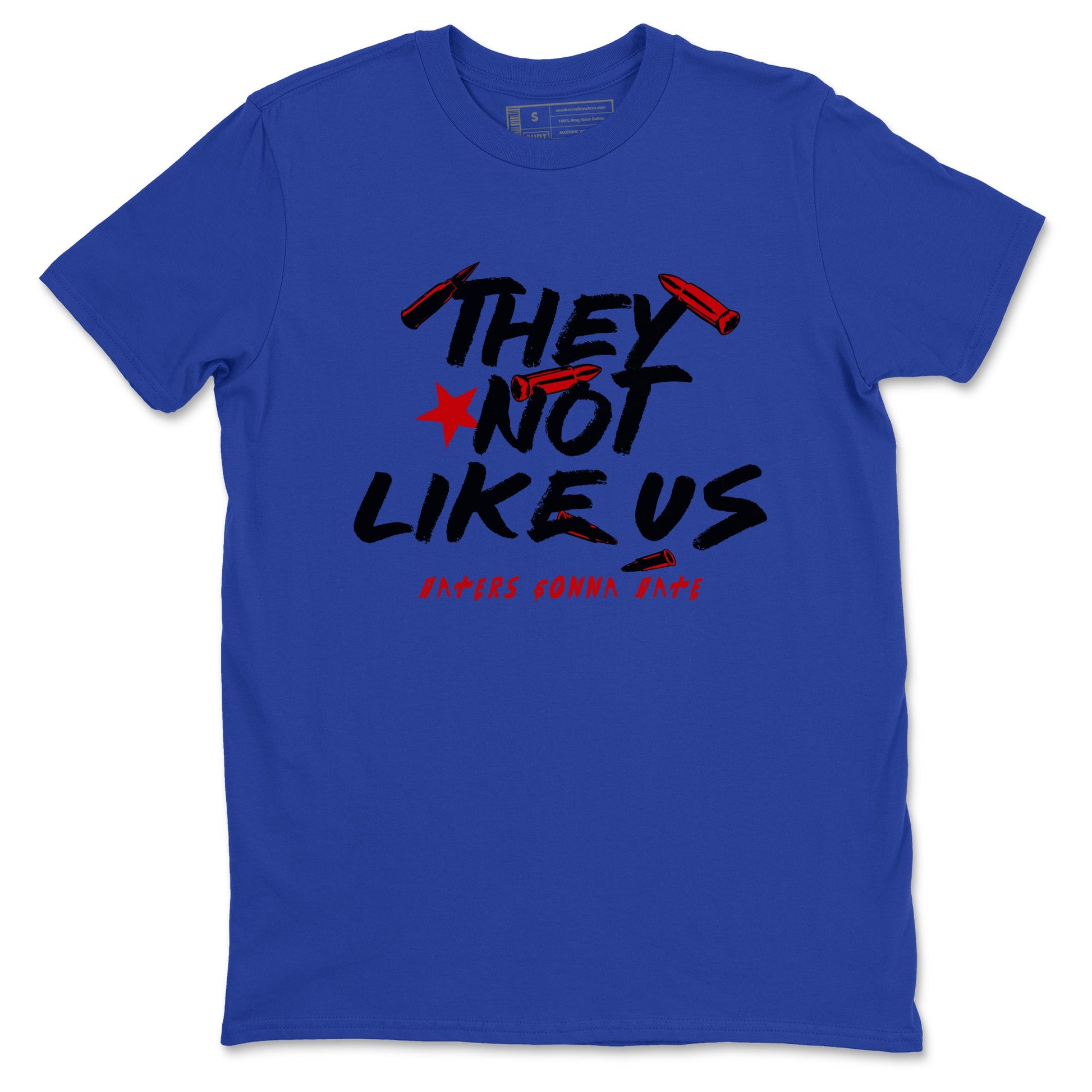Sneaker match tees – Sneaker Tees To Match Air Jordan 4 Rare Air Shoes – They Not Like Us Tee Royal Blue 2