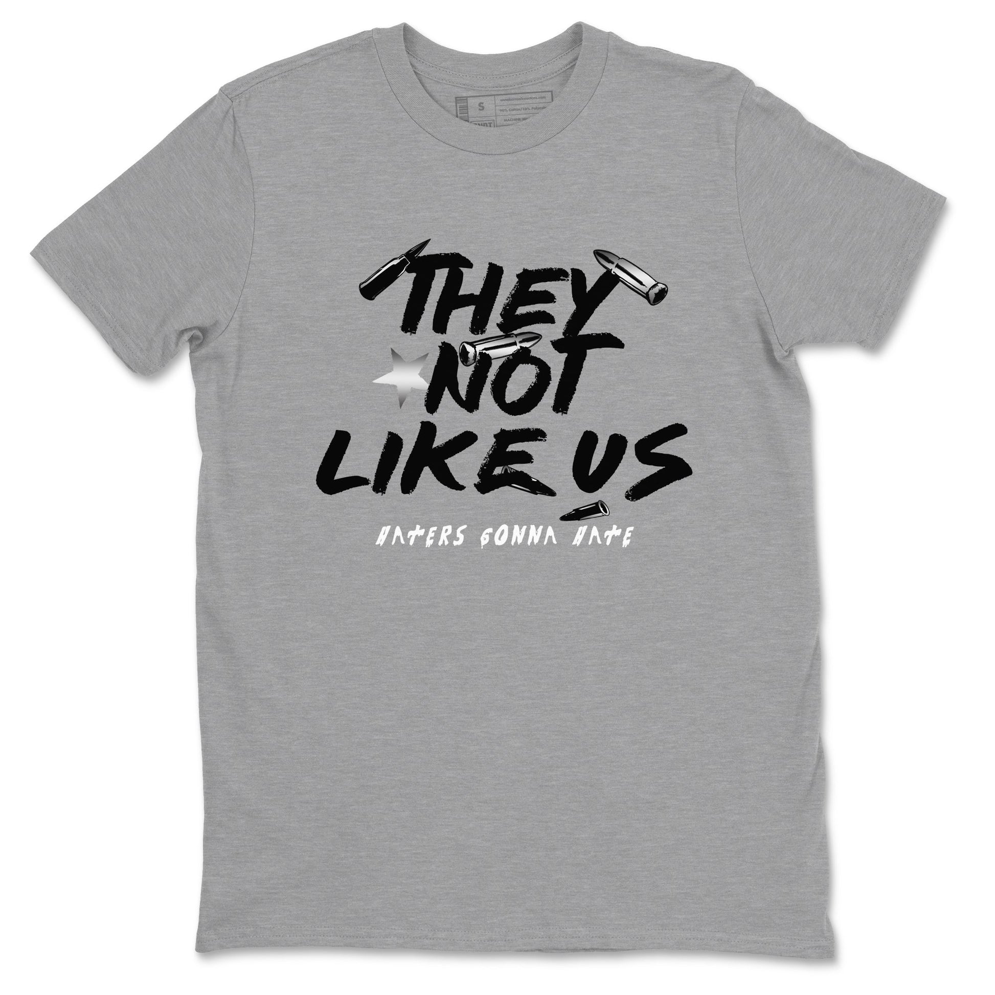 5s White Black shirts to match jordans They Not Like Us sneaker match tees Air Jordan 5 Retro White Black match shoes to clothes SNRT Sneaker Tees unisex cotton Heather Grey 2 shirts