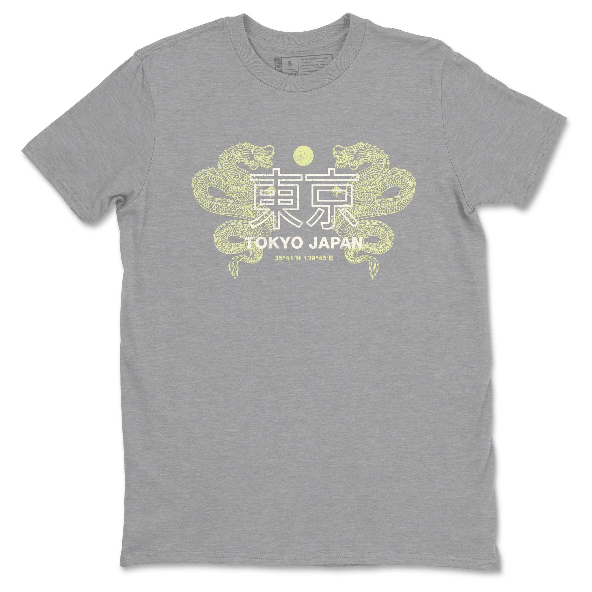 Sneaker match tees – Sneaker Tees To Match Air Jordan 5 Luminous Green Shoes – Tokyo Dragons Tee Heather Grey 2