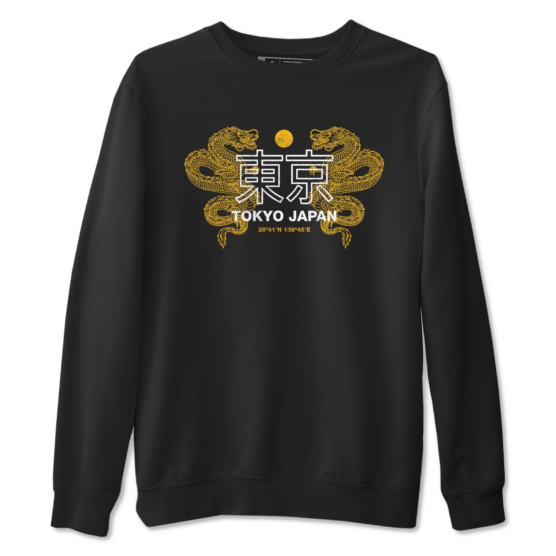 Tokyo Dragons sneaker match t-shirt styled to complete your fit with the Air Jordan 5 Tokyo sneakers, shown in Black 2.