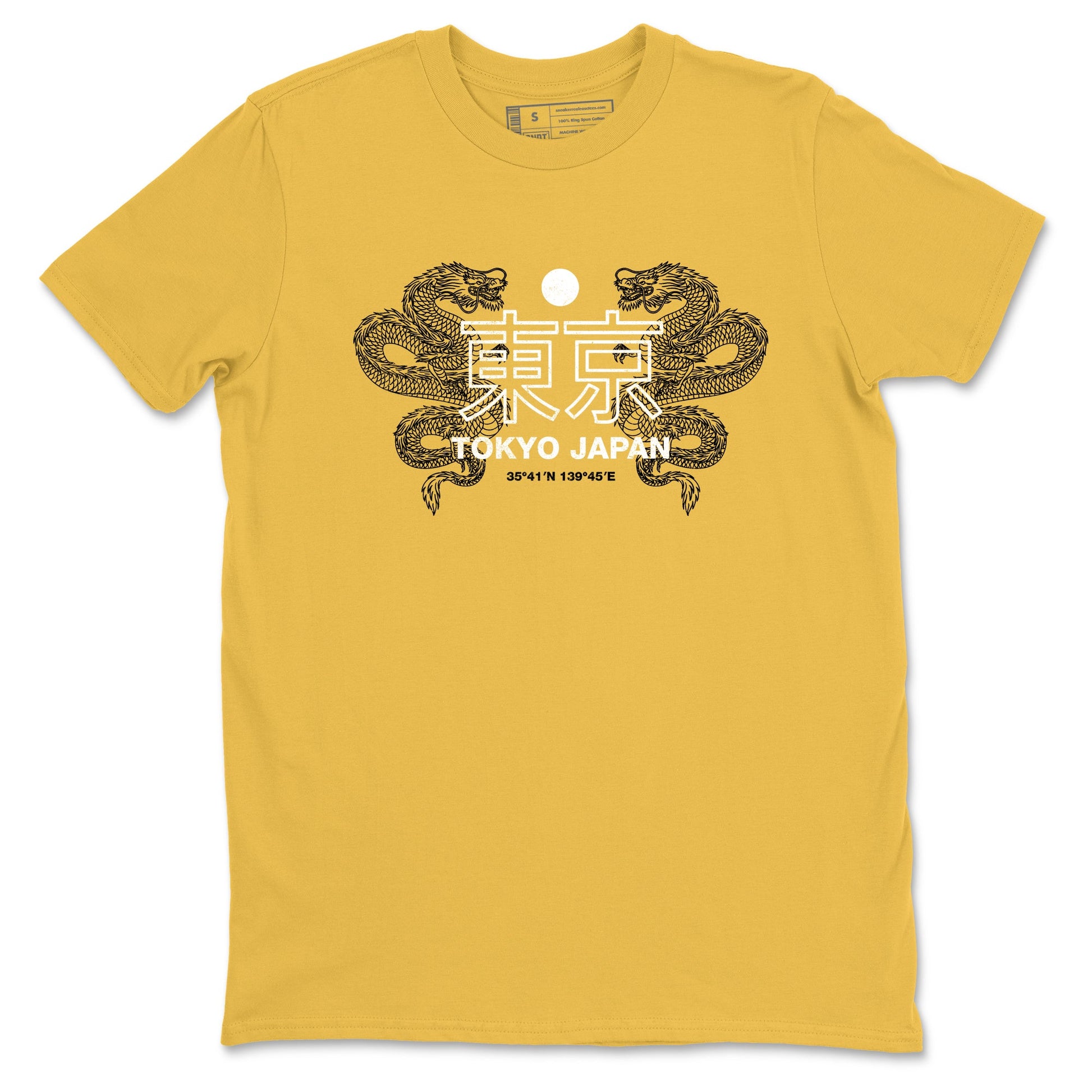 Tokyo Dragons sneaker match t-shirt styled to complete your fit with the Air Jordan 5 Tokyo sneakers, shown in Daisy 2.