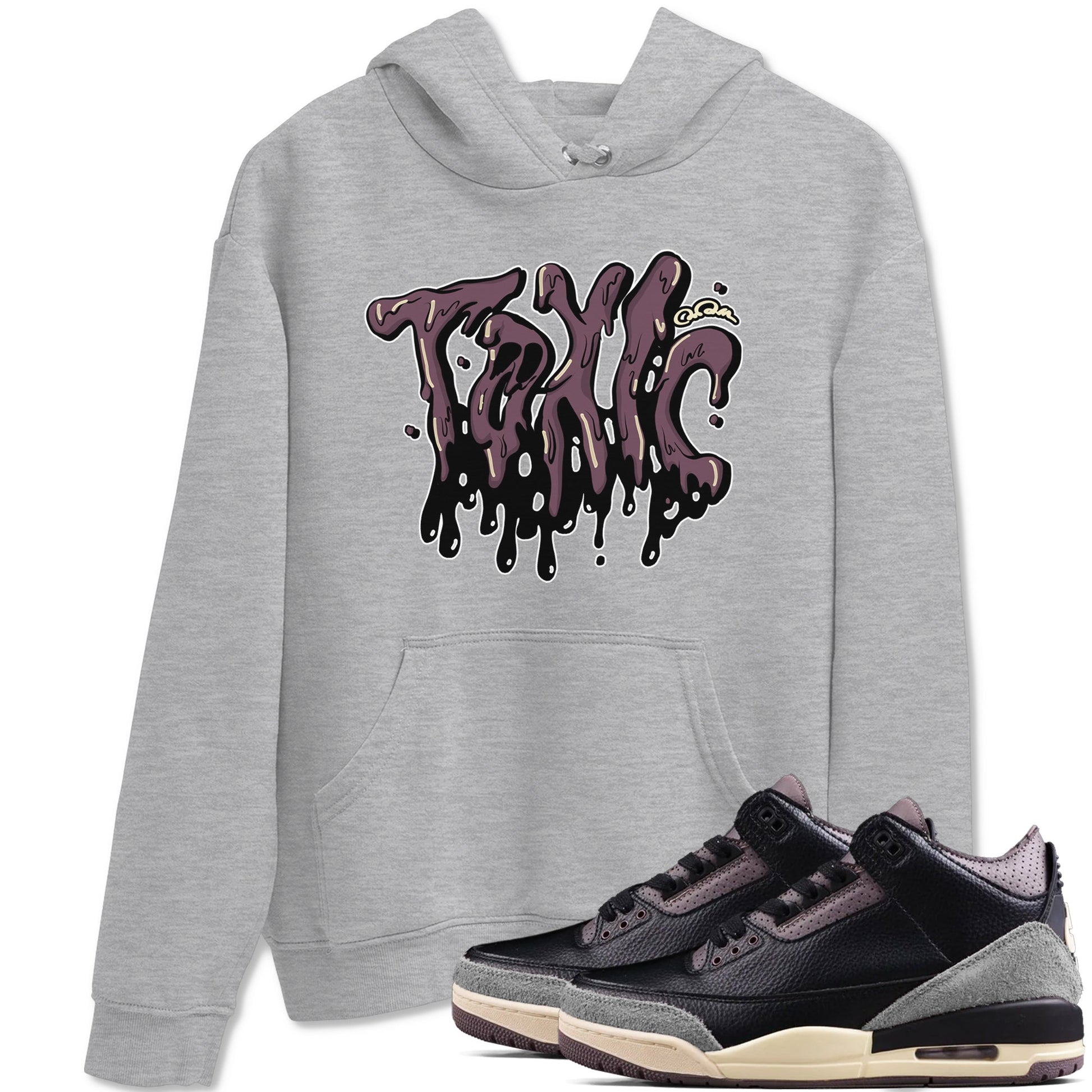 3s A Ma Maniere x Black shirts to match jordans Toxic sneaker match tees A Ma Maniere x Air Jordan 3 _hile You Were Sleeping_neaker Release Tees unisex cotton Heather Grey 1 crew neck shirts