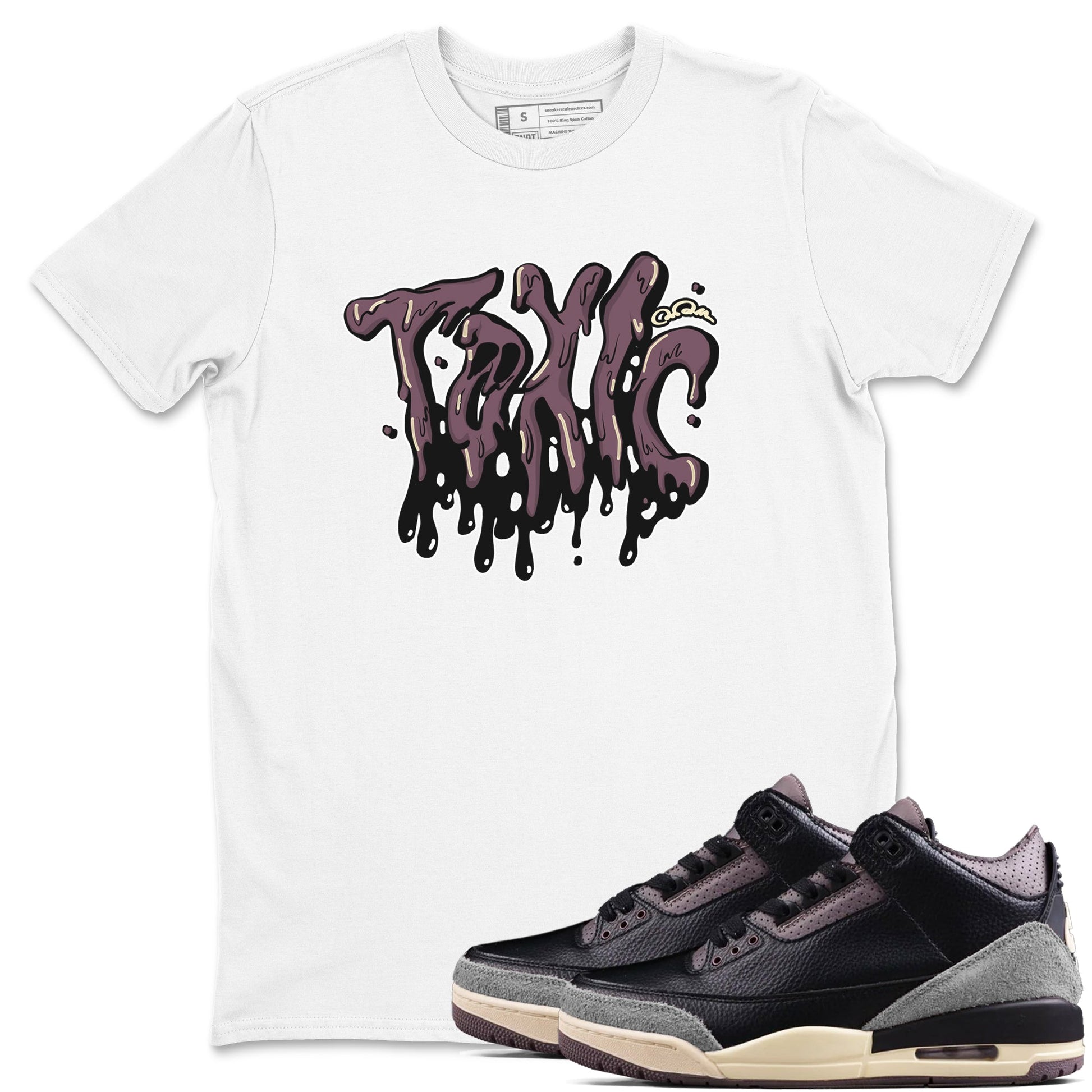 3s A Ma Maniere x Black shirts to match jordans Toxic sneaker match tees A Ma Maniere x Air Jordan 3 _hile You Were Sleeping_neaker Release Tees unisex cotton White 1 crew neck shirts
