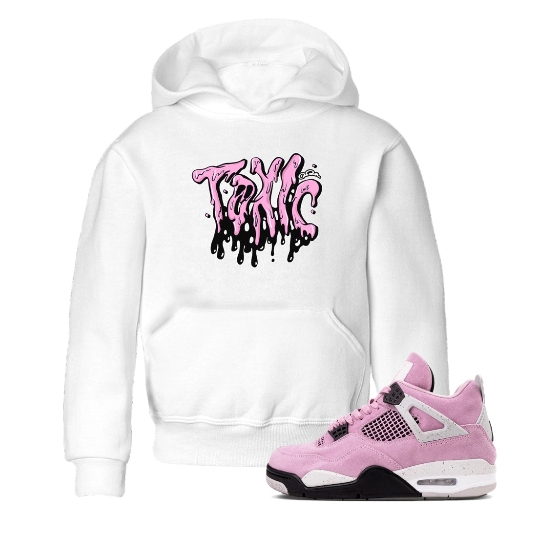 4s Orchid t-shirts to match sneakers Toxic sneaker match tees Air Jordan 4 Orchid match shoes to clothes SNRT Sneaker Tees Youth Baby White 1 tee