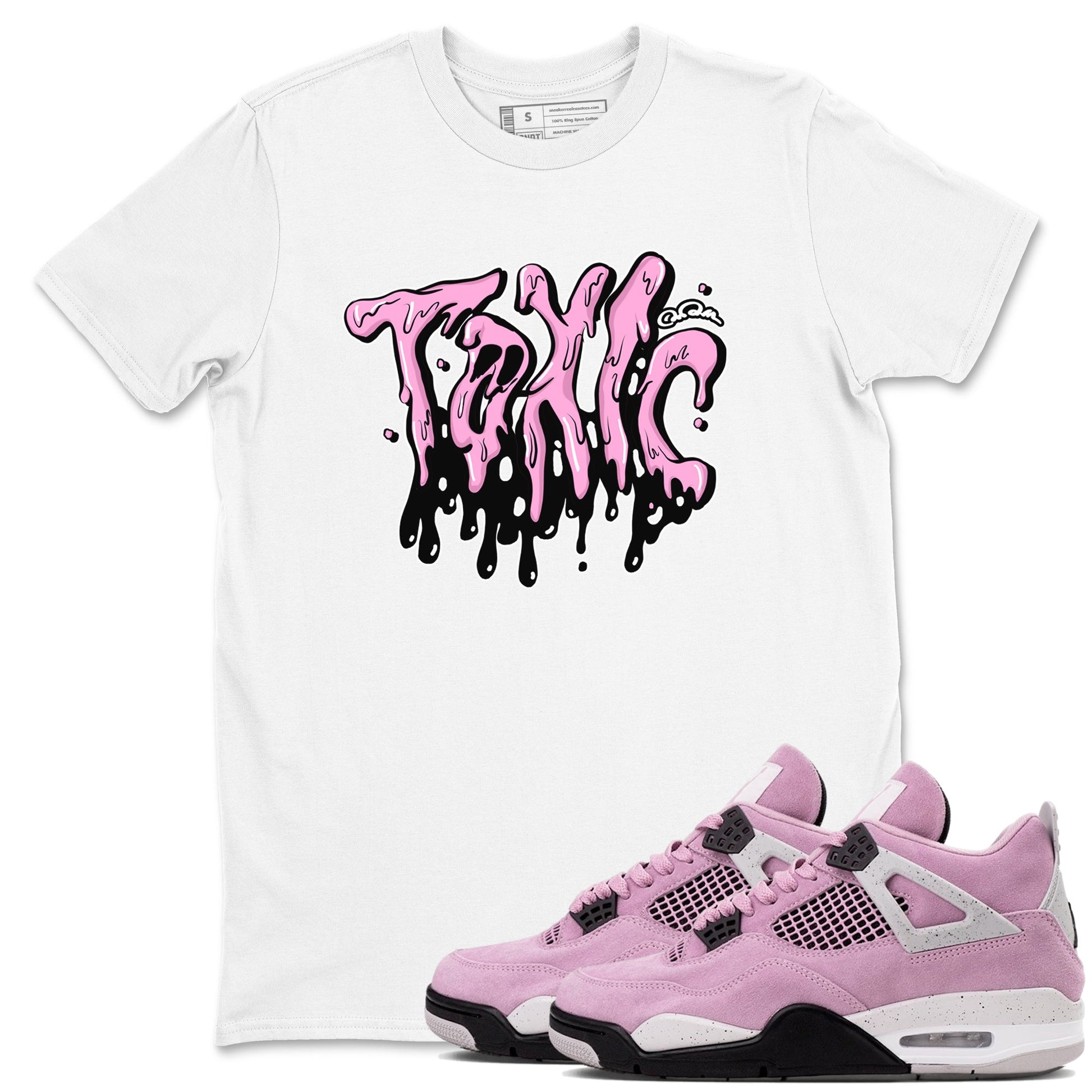 4s Orchid t-shirts to match sneakers Toxic sneaker match tees Air Jordan 4 Orchid match shoes to clothes SNRT Sneaker Tees unisex cotton White 1 shirts