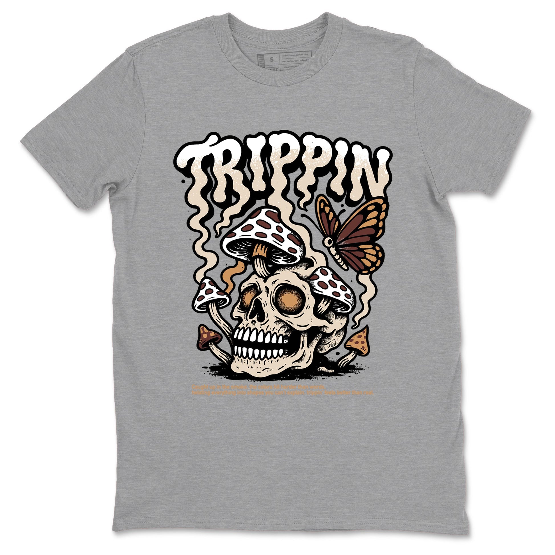 Sneaker match tees – Sneaker Tees To Match Air Jordan 3 Champagne and Oysters Shoes – Trippin Tee Heather Grey 2