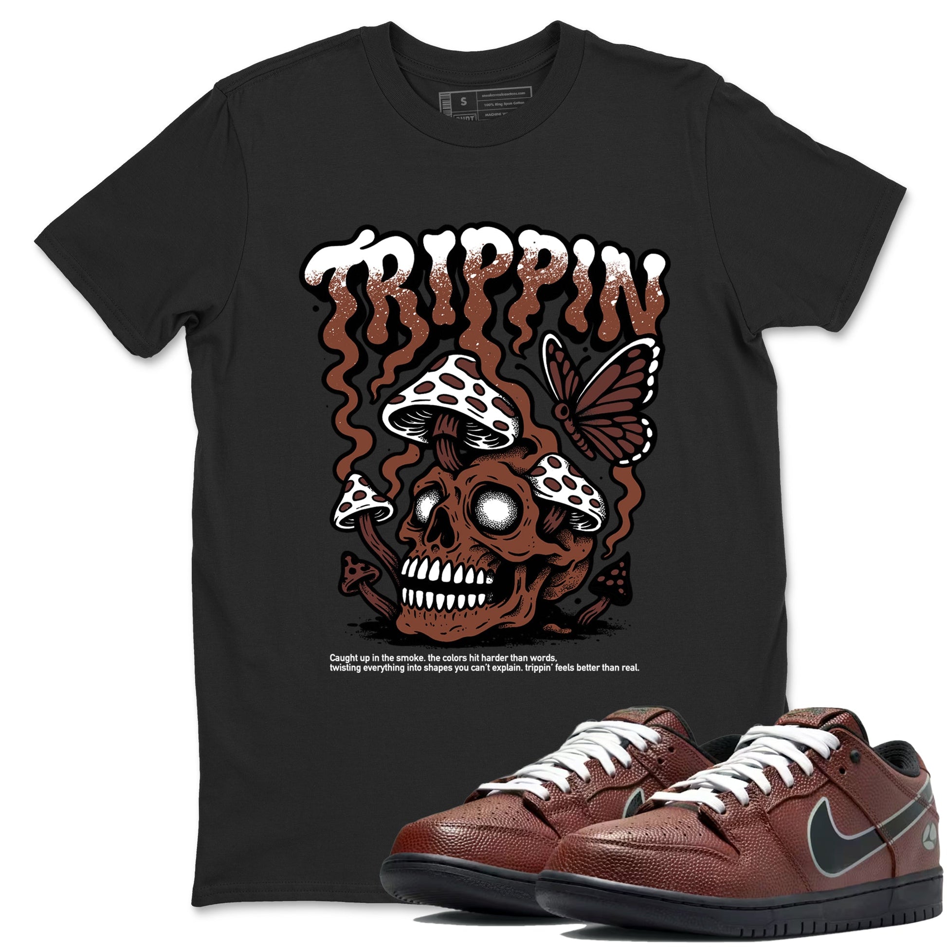 Sneaker match tees – Sneaker Tees To Match Dunk Low Football Shoes – Trippin Tee Black 1