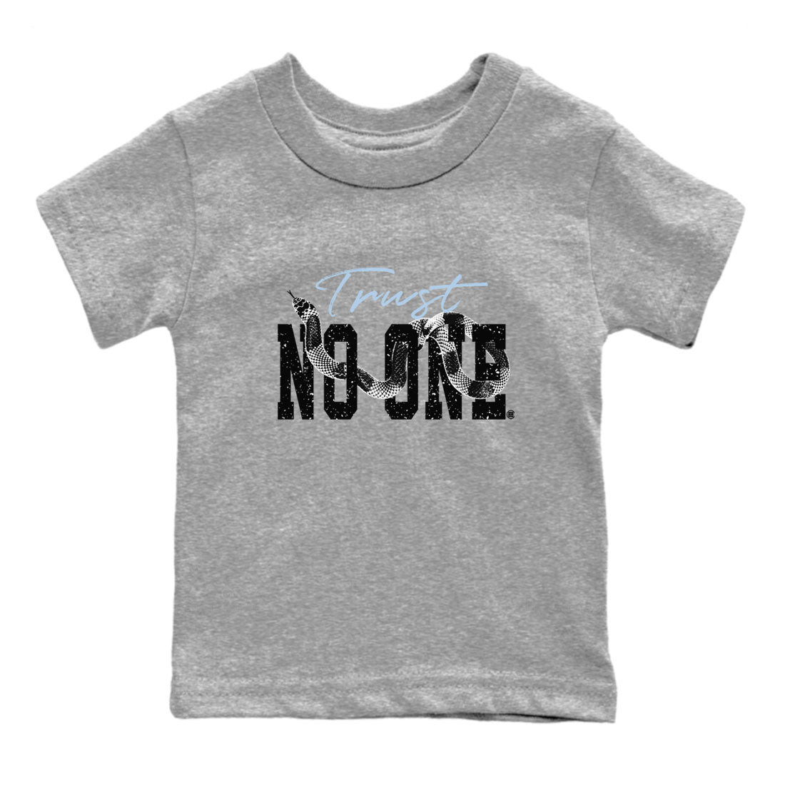 AJ6 White Black shirts to match jordans Trust No One sneaker match tees Air Jordan 6 White Black SNRT Sneaker Tees streetwear brand Baby and Youth Heather Grey 2 cotton tee
