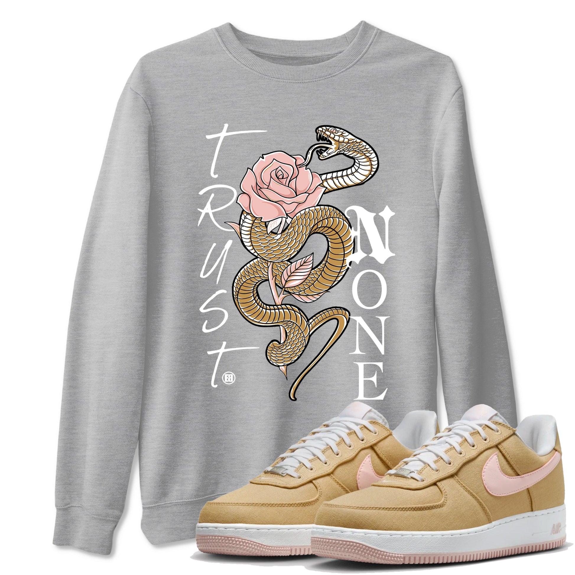 Air Force 1 Low Linen shirts to match jordans Trust None sneaker match tees Air Force 1 Linen Graphic Shirts To Match AF1 SNRT Sneaker Tees unisex cotton Heather Grey 1 shirts