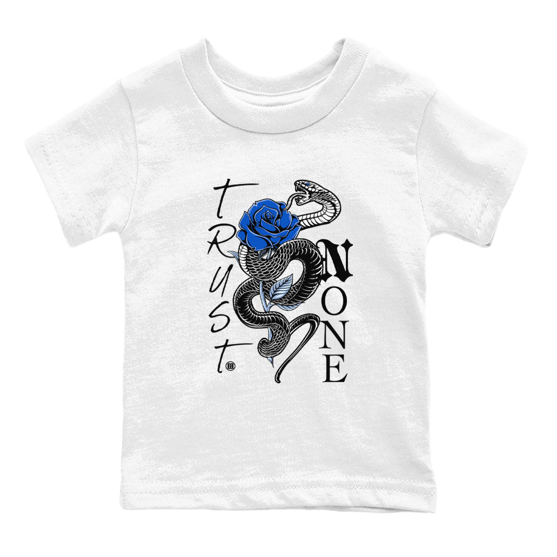 AJ11 Black and Varsity Royal shirt to match jordans Trust None sneaker tees Air Jordan 11 Black and Varsity Royal SNRT sneaker release tees baby toddler White 2 cotton Shirt