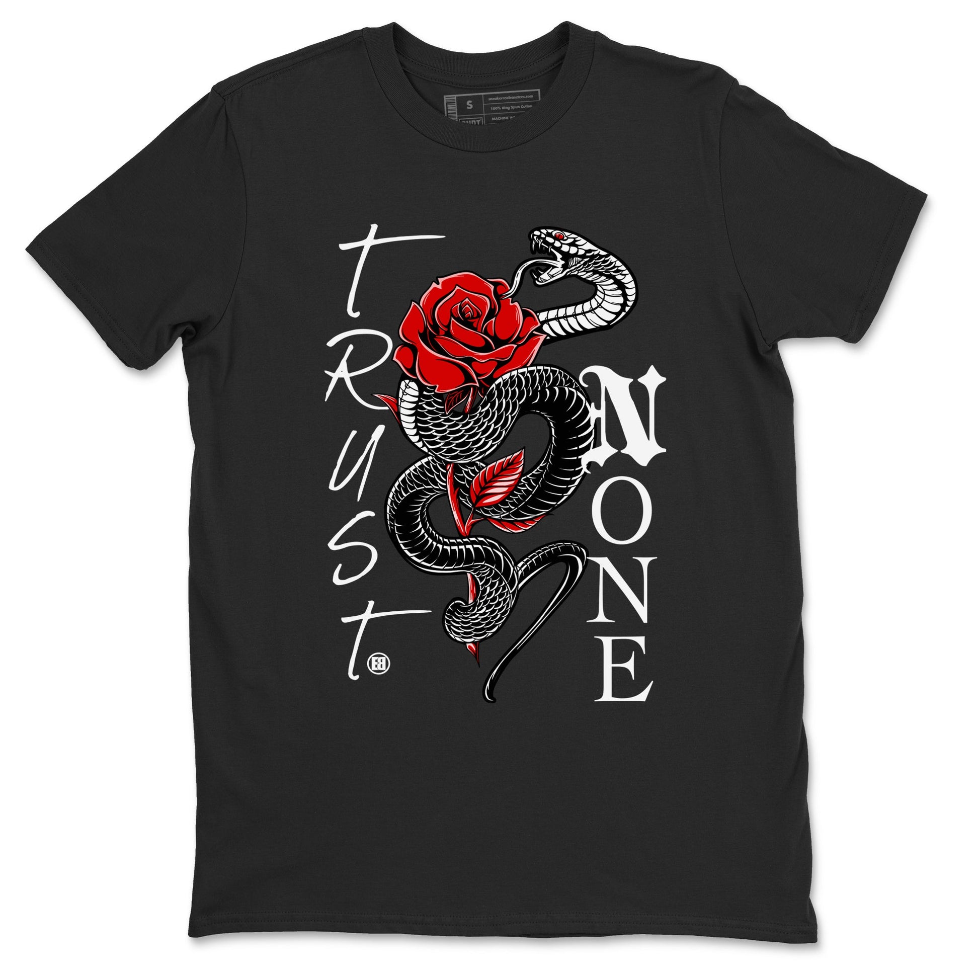 11s Bred Velvet shirts to match jordans Trust None sneaker match tees Air Jordan 11 Bred Velvet SNRT Sneaker Tees streetwear brand Black 2 unisex cotton tee