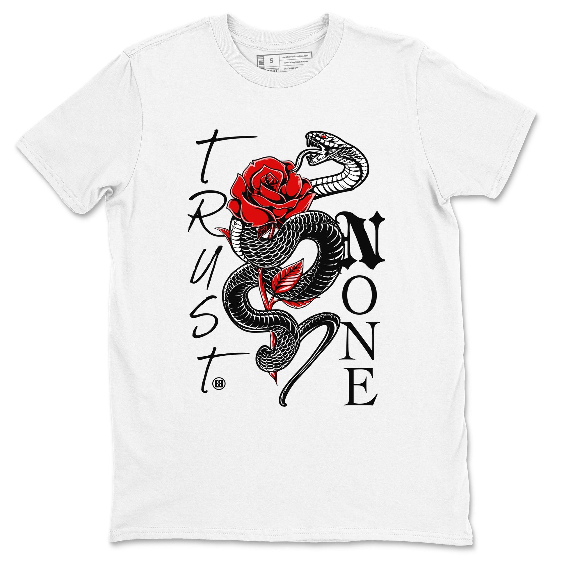 11s Bred Velvet shirts to match jordans Trust None sneaker match tees Air Jordan 11 Bred Velvet SNRT Sneaker Tees streetwear brand White 2 unisex cotton tee