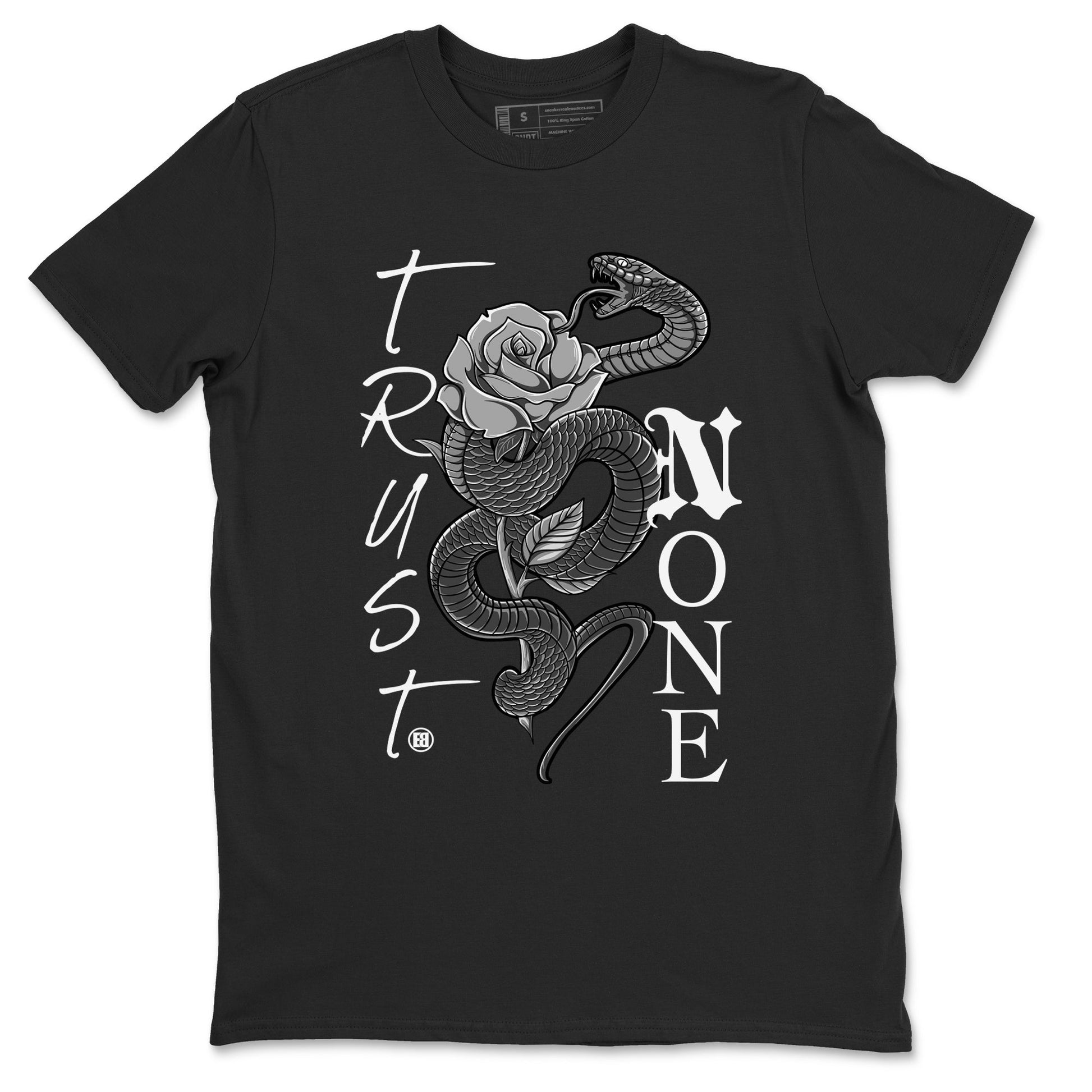 4s Wet Cement shirts to match jordans Trust None sneaker match tees Air Jordan 4 Wet Cement SNRT Sneaker Release Tees unisex cotton Black 2 crew neck shirts