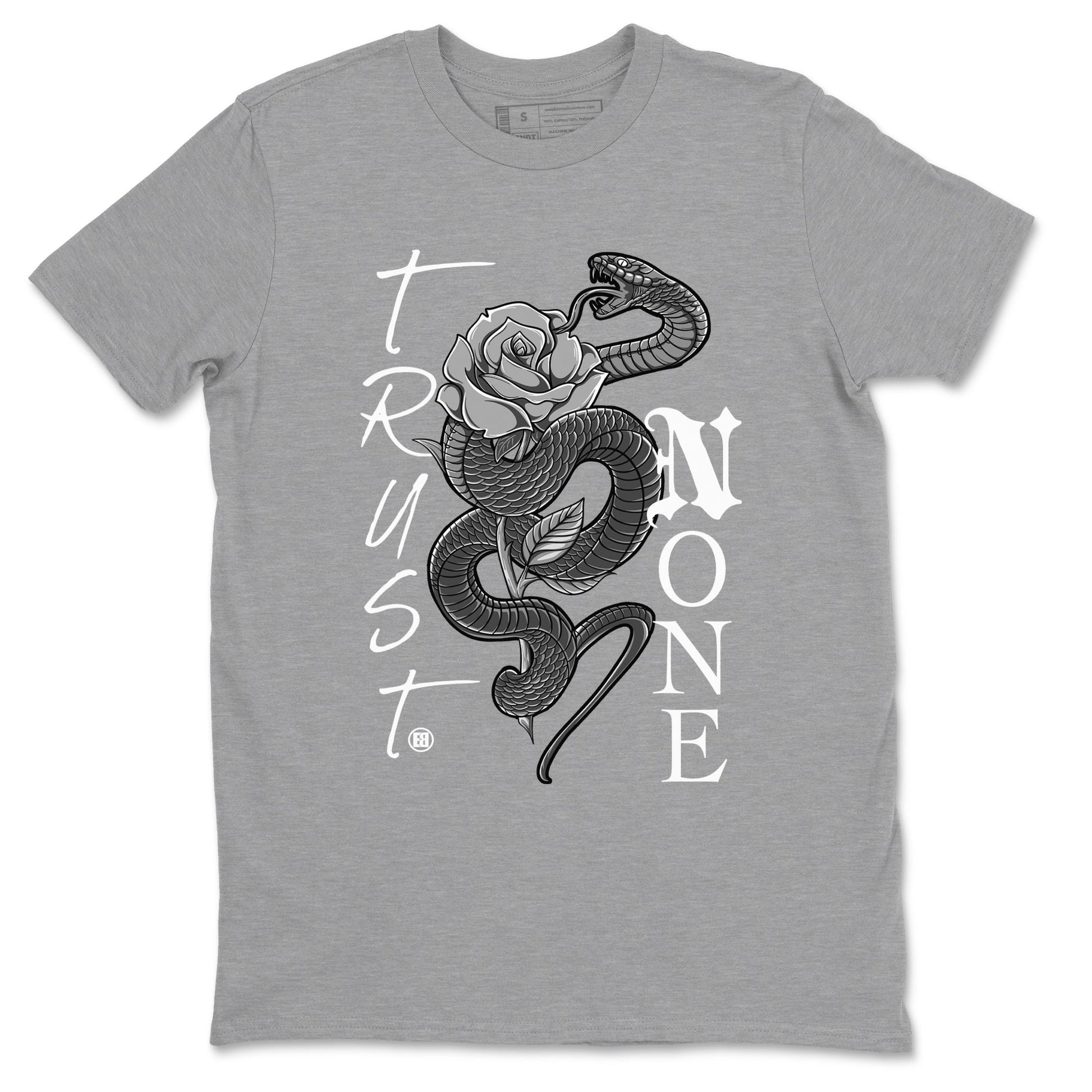 4s Wet Cement shirts to match jordans Trust None sneaker match tees Air Jordan 4 Wet Cement SNRT Sneaker Release Tees unisex cotton Heather Grey 2 crew neck shirts