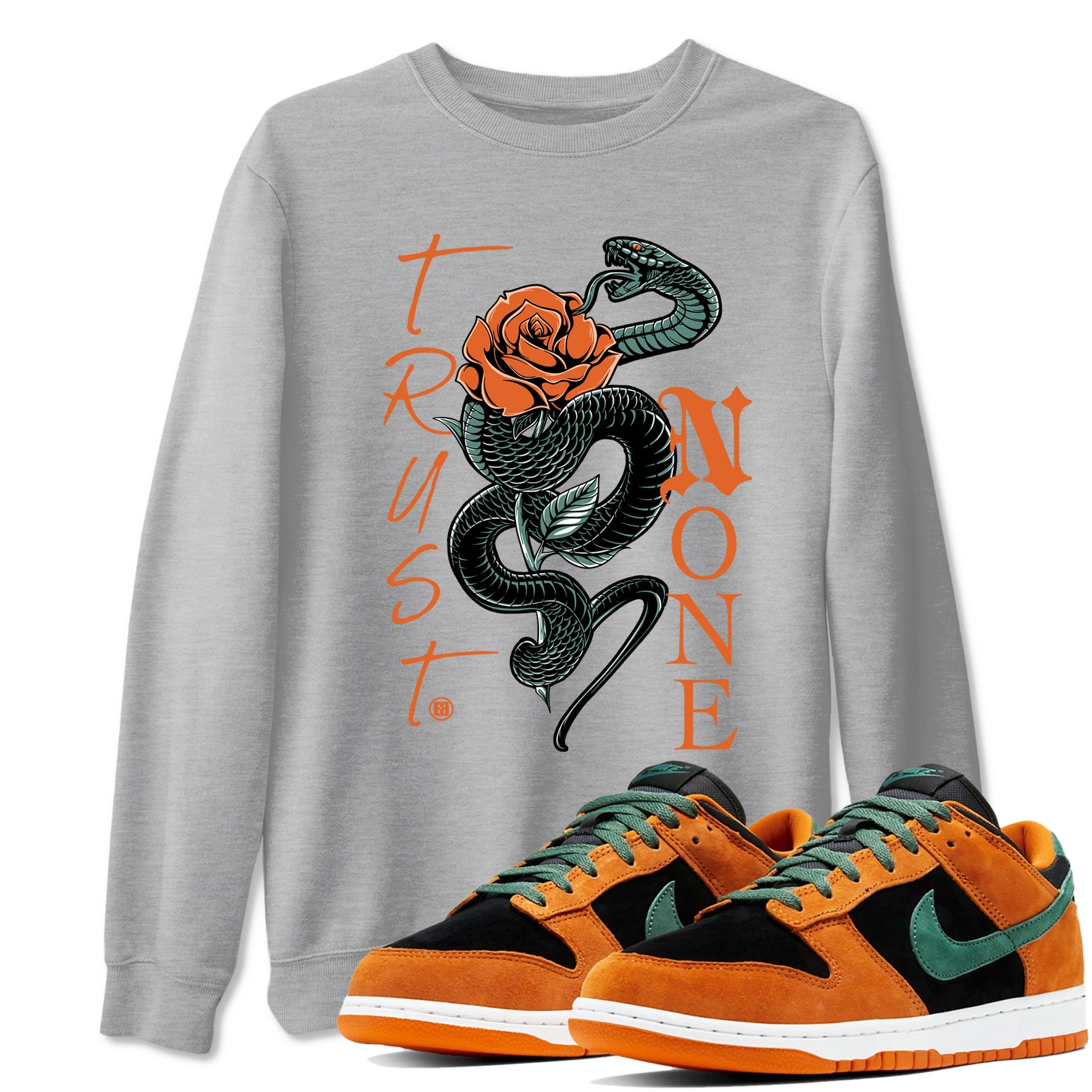 Dunk Low Ceramic shirts to match jordans Trust None sneaker match tees Dunk Ceramic match shoes to clothes SNRT Sneaker Tees unisex cotton Heather Grey 1 shirts
