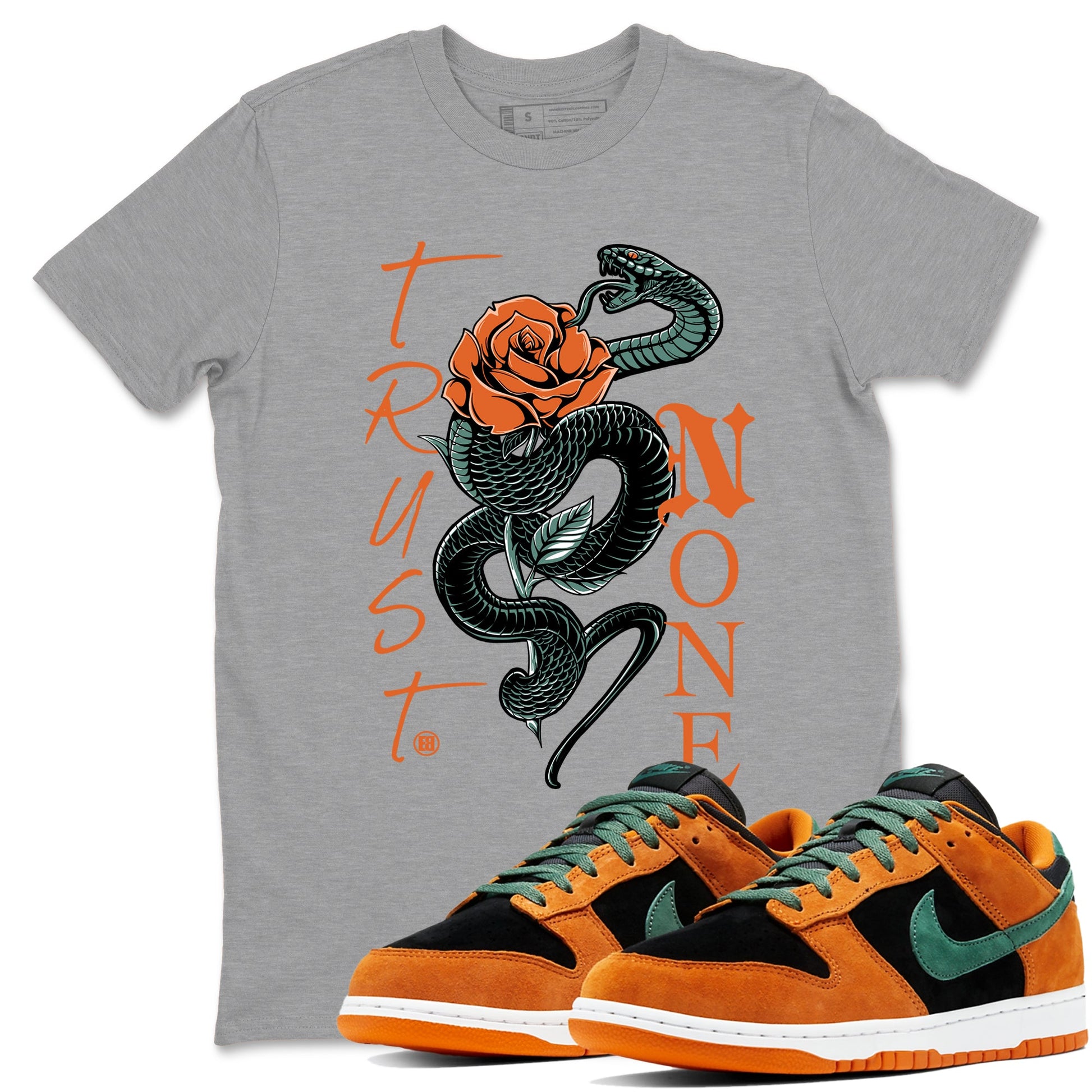 Dunk Low Ceramic shirts to match jordans Trust None sneaker match tees Dunk Ceramic match shoes to clothes SNRT Sneaker Tees unisex cotton Heather Grey 1 shirts