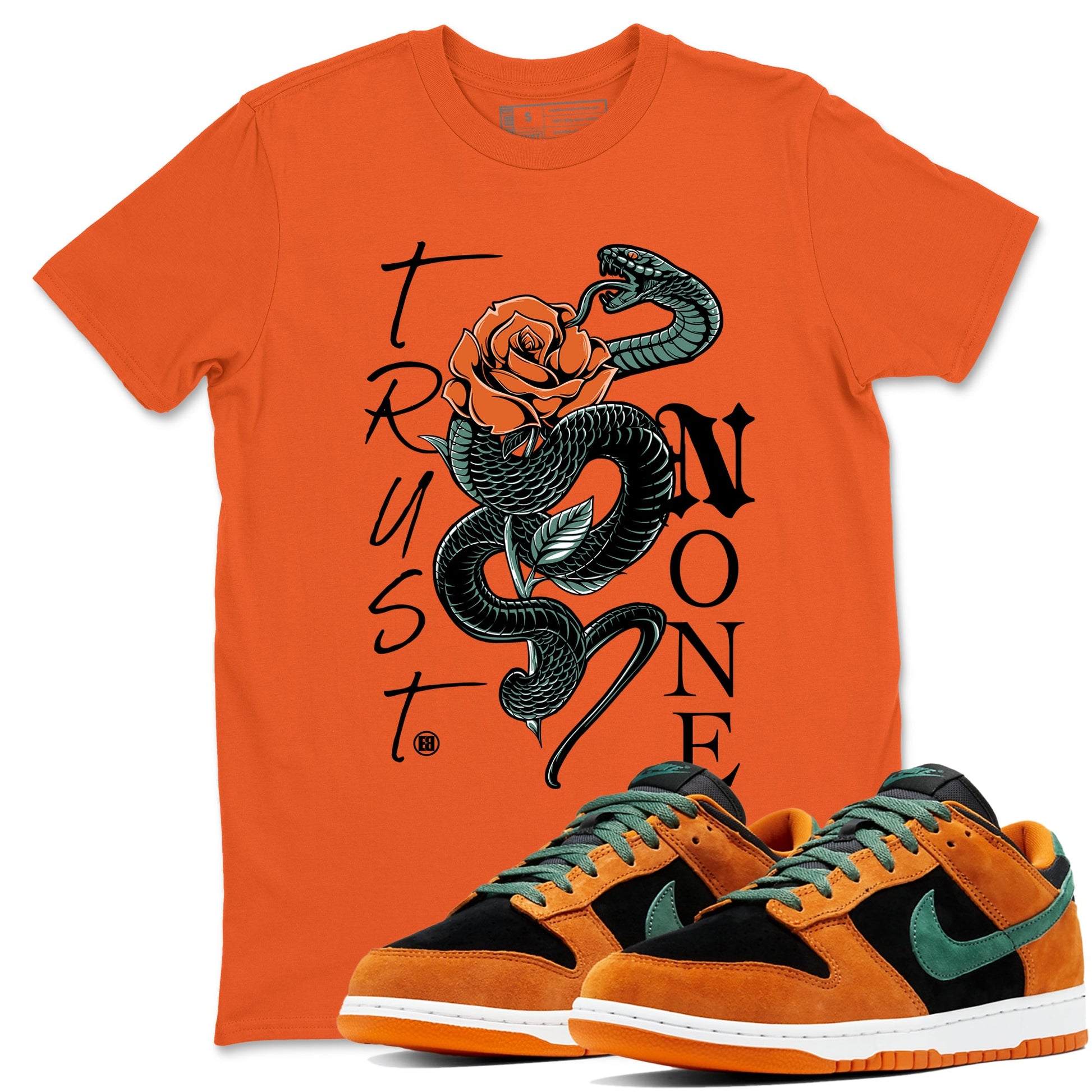 Dunk Low Ceramic shirts to match jordans Trust None sneaker match tees Dunk Ceramic match shoes to clothes SNRT Sneaker Tees unisex cotton Orange 1 shirts