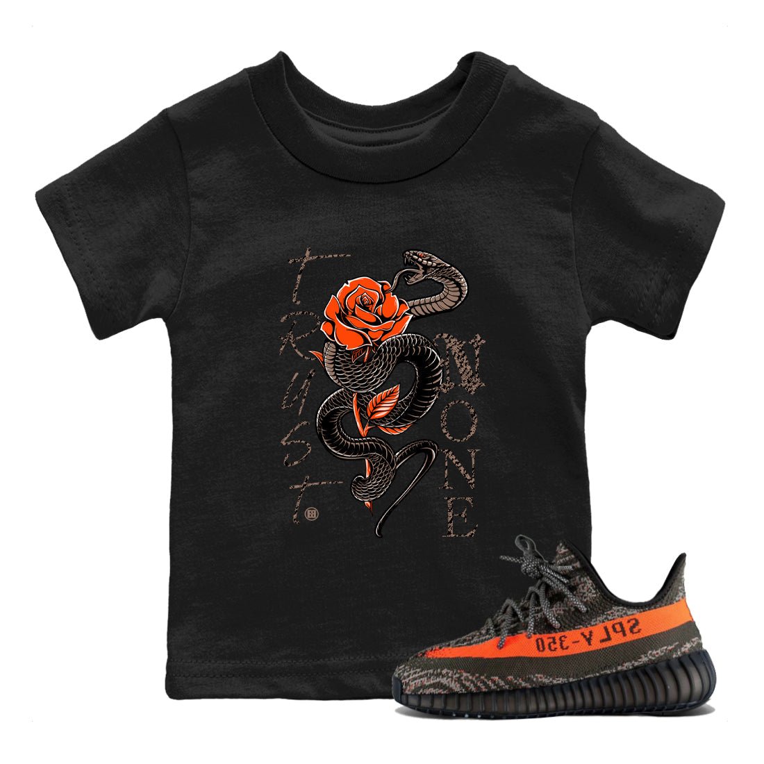 Yeezy 350 Carbon Beluga shirts to match jordans Trust None sneaker match tees Yeezy 350 Carbon Beluga match shoes to clothes SNRT Sneaker Tees Youth Baby Black 1 tee