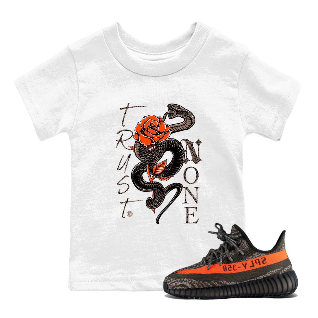 Yeezy 350 Carbon Beluga shirts to match jordans Trust None sneaker match tees Yeezy 350 Carbon Beluga match shoes to clothes SNRT Sneaker Tees Youth Baby White 1 tee