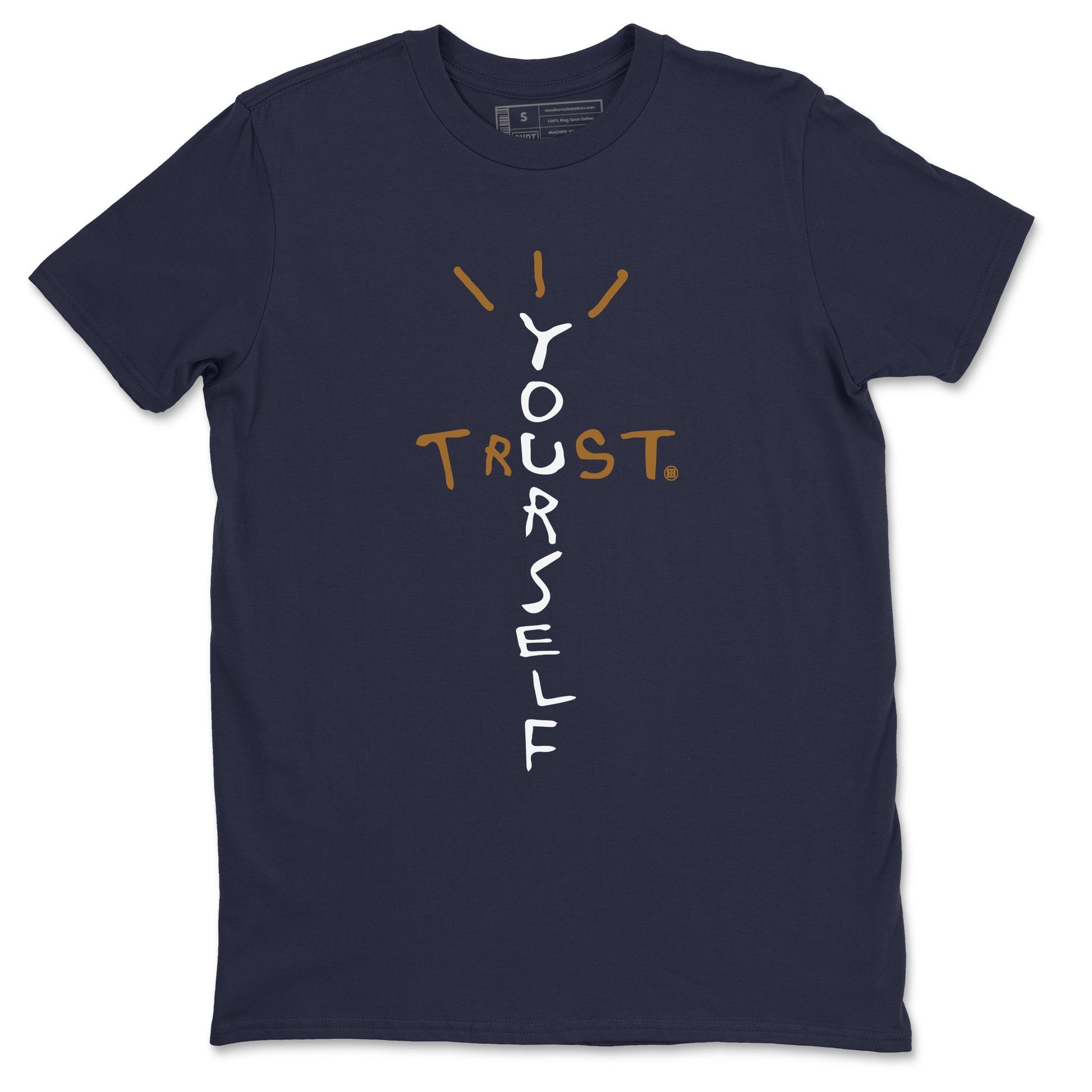 Air Jordan 13 Midnight Navy shirts to match jordans Trust Yourself sneaker match tees 13 Midnight Navy SNRT Sneaker Release Tees unisex cotton Navy 2 crew neck shirts