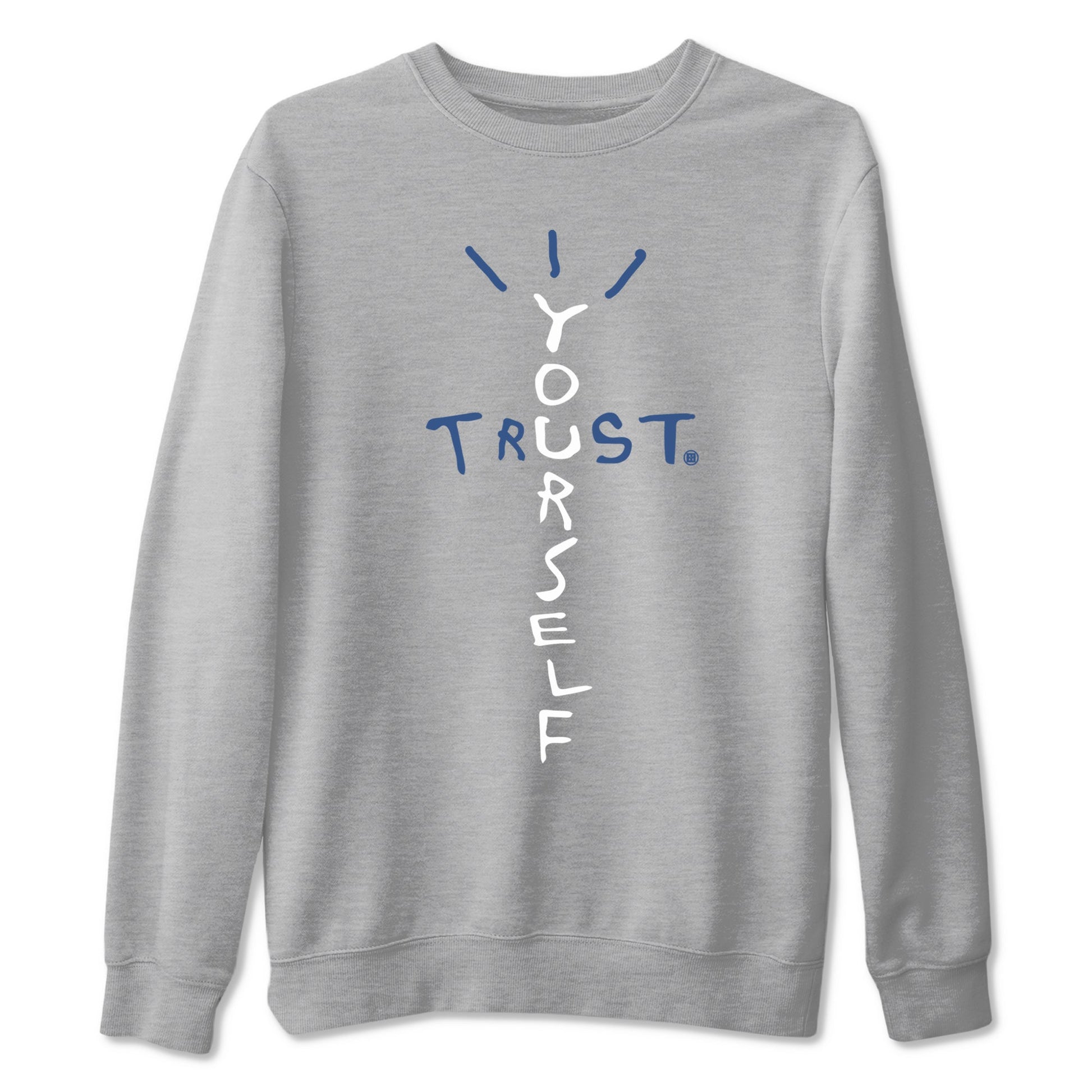 A Ma Maniere Air Jordan 3 Diffused Blue shirts to match jordans Trust Yourself graphic tee Jordan 3 For The Love best t-shirts to wear with jordans SNRT Sneaker Tees unisex cotton Heather Grey 2 shirts