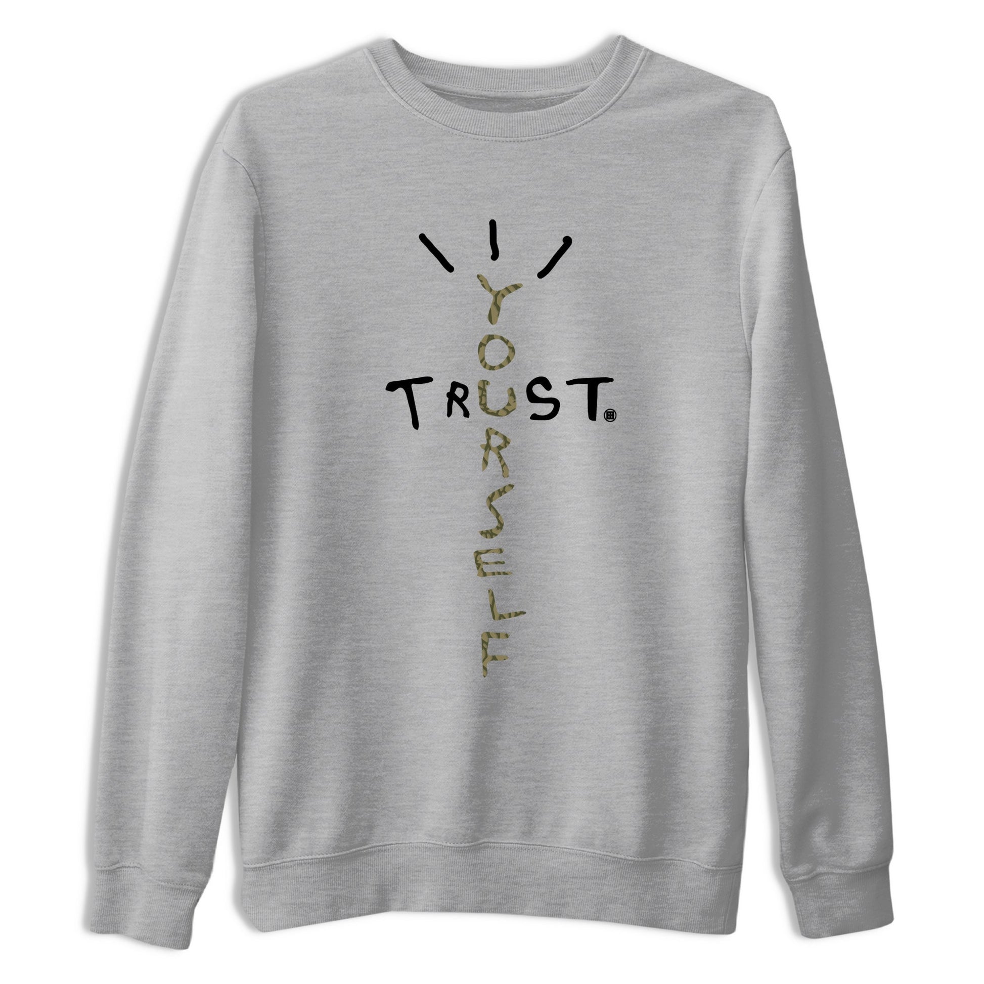 Sneaker Threads – Sneaker Tees To Match Air Jordan 3 Medium Olive – Trust Yourself Graphic Tee Heather Grey 2. Perfect for Jordan releases 2025 colorways.