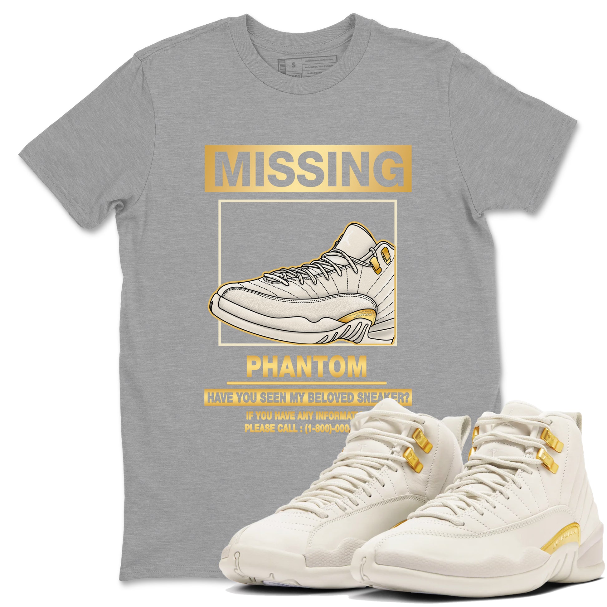 Missing Sneaker SNRT Sneaker Tees - Air Jordan 12 Phantom - SNRT Sneaker T-shirts