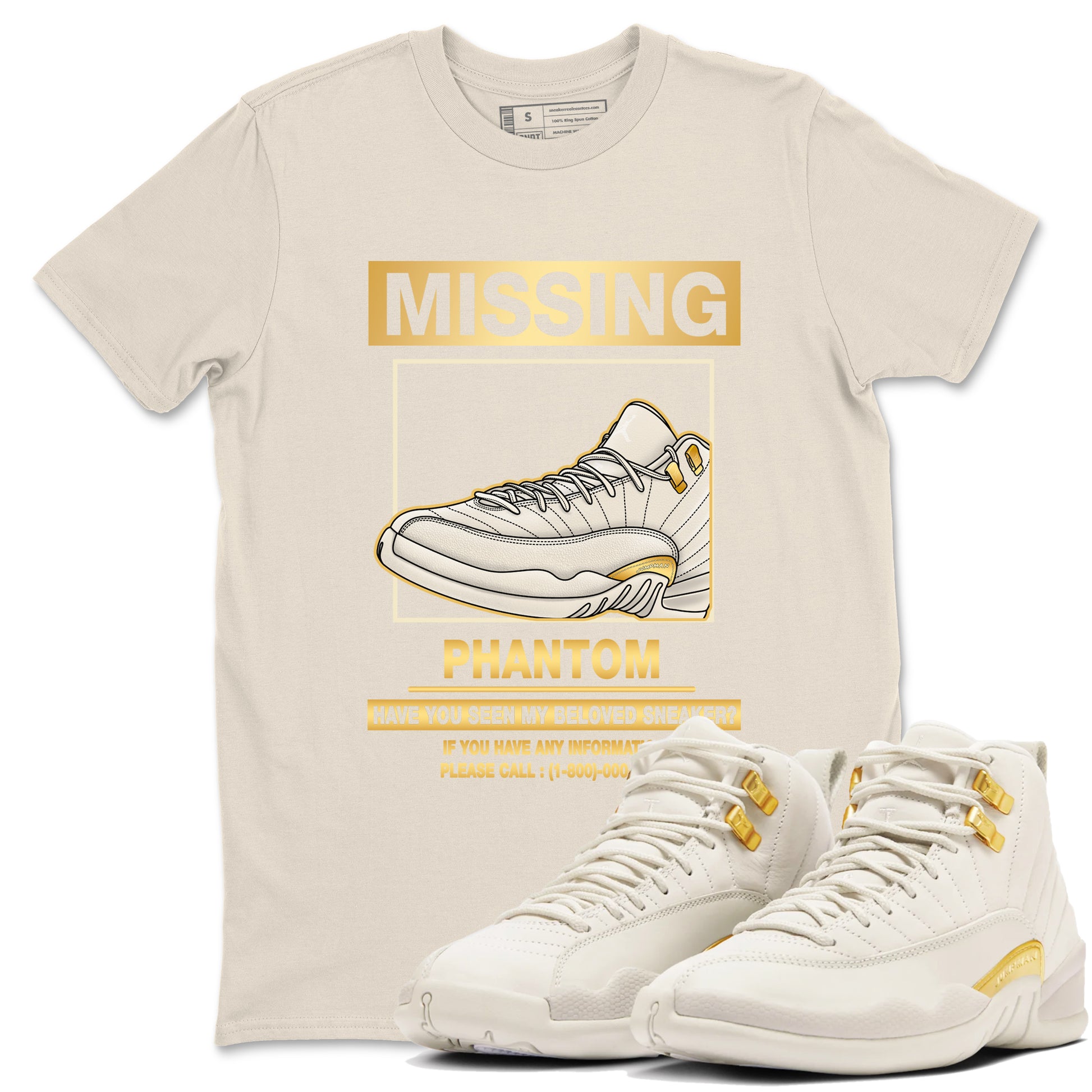 Missing Sneaker SNRT Sneaker Tees - Air Jordan 12 Phantom - SNRT Sneaker T-shirts