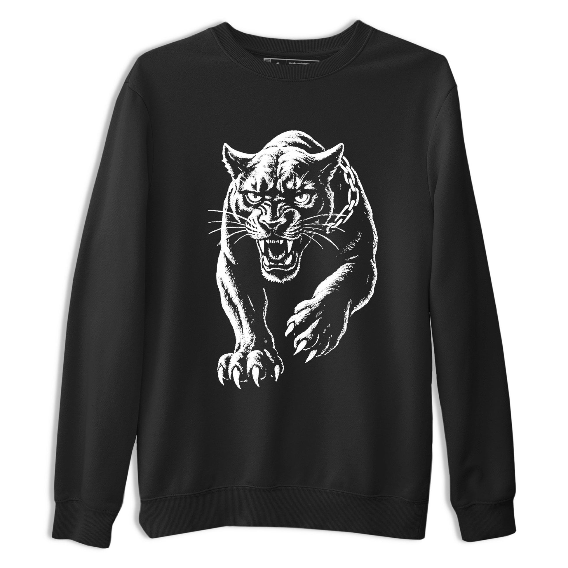 4s Black Cat Sneaker match tees – Sneaker Tees To Match Air Jordan 4 Black Cat Shoes – Unleashed Black Cat Tee Black 2