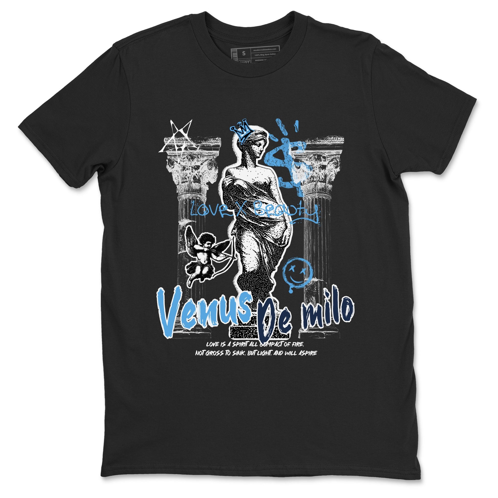 1s Obsidian shirts to match jordans Venus De Milo shirts to match Jordans AJ1 Retro Low OG Obsidian match shoes to clothes SNRT Sneaker Tees unisex cotton Black 2 shirts
