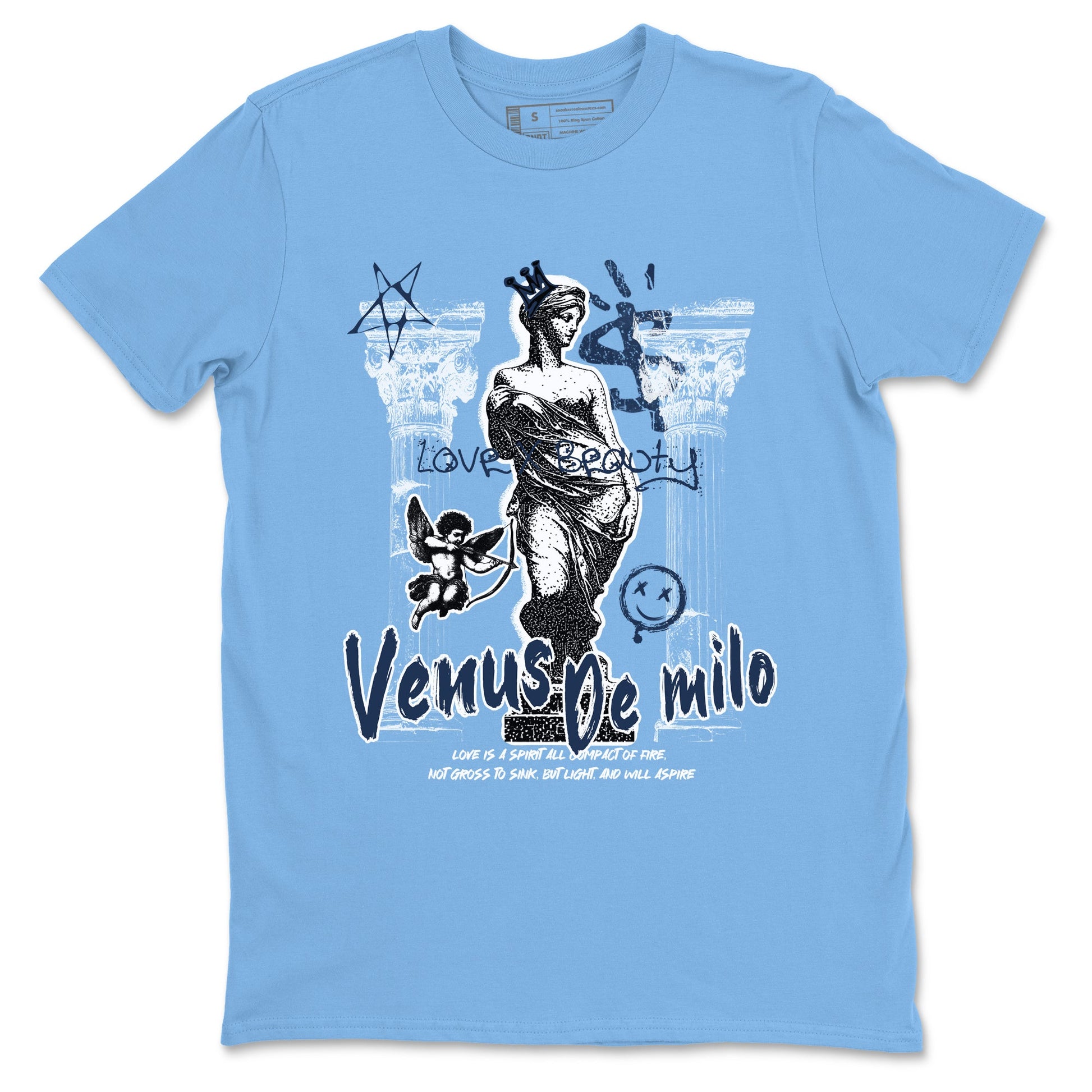1s Obsidian shirts to match jordans Venus De Milo shirts to match Jordans AJ1 Retro Low OG Obsidian match shoes to clothes SNRT Sneaker Tees unisex cotton Carolina Blue 2 shirts
