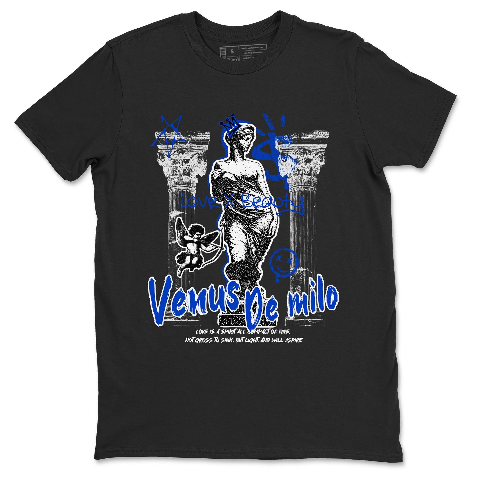 12s Blueberry shirts to match jordans Venus De Milo best t shirts to wear with jordans Air Jordan 12 Retro Blueberry match shoes to clothes SNRT Sneaker Tees unisex cotton Black 2 shirts