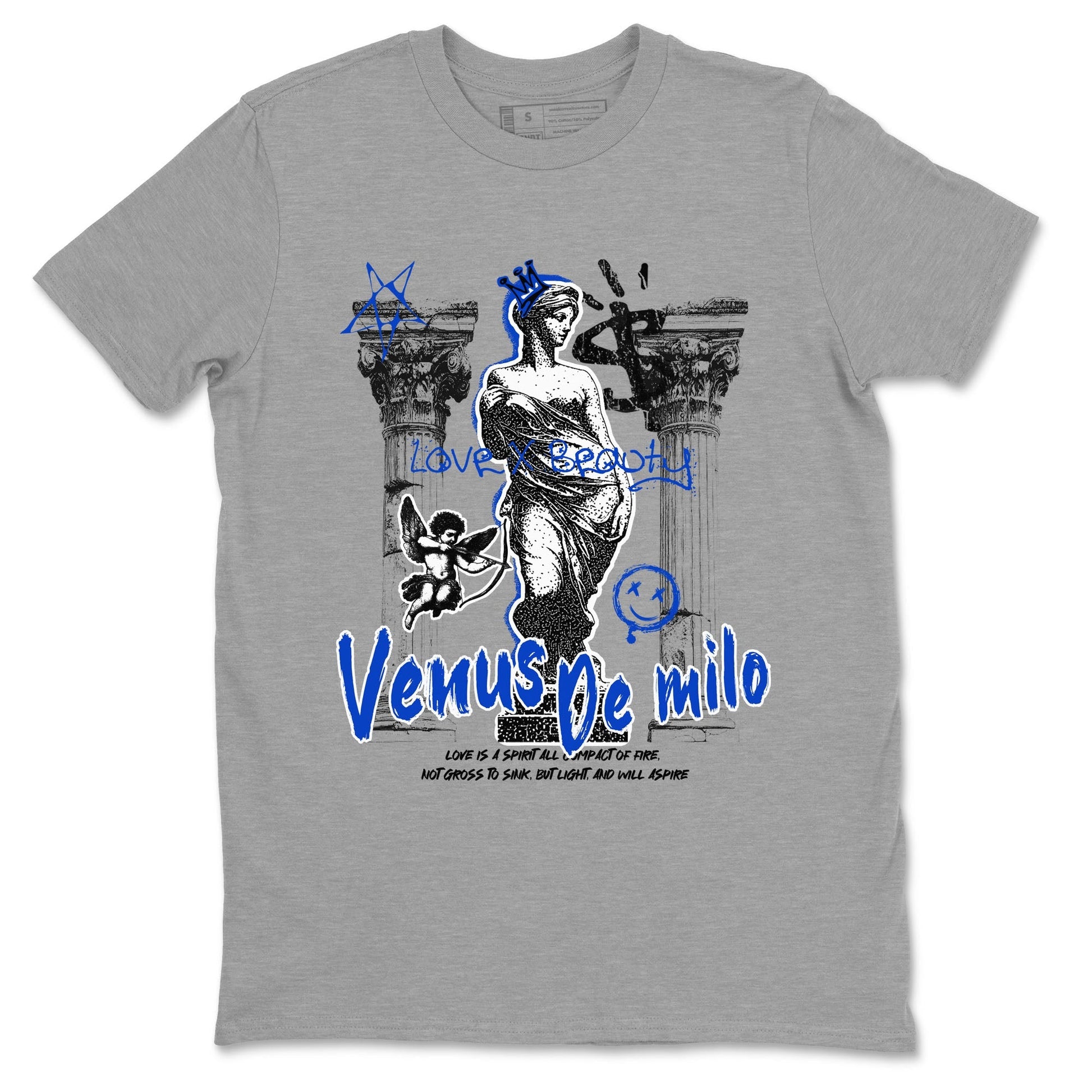 12s Blueberry shirts to match jordans Venus De Milo best t shirts to wear with jordans Air Jordan 12 Retro Blueberry match shoes to clothes SNRT Sneaker Tees unisex cotton Heather Grey 2 shirts