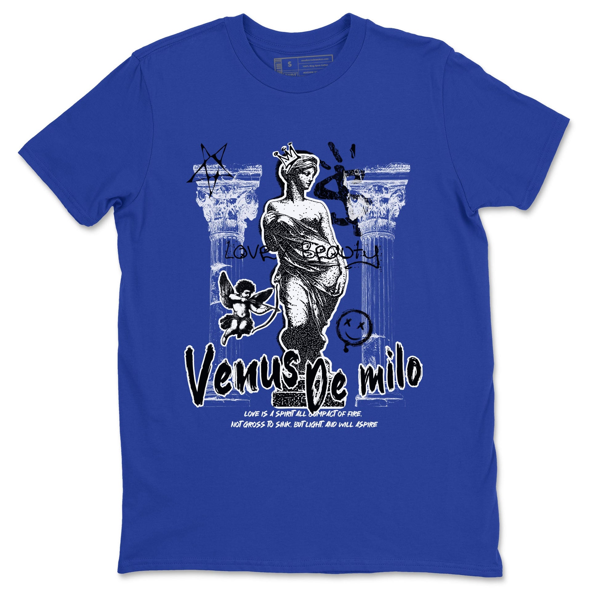 12s Blueberry shirts to match jordans Venus De Milo best t shirts to wear with jordans Air Jordan 12 Retro Blueberry match shoes to clothes SNRT Sneaker Tees unisex cotton Royal Blue 2 shirts