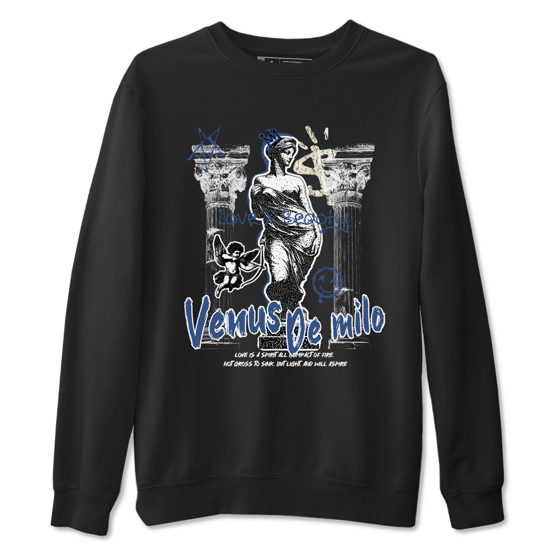 3s For The Love to match jordans Venus De Milo best t shirts to wear with jordans A Ma Maniere x Air Jordan 3 Diffused Blue match shoes to clothes SNRT Sneaker Tees unisex cotton Black 2 shirts