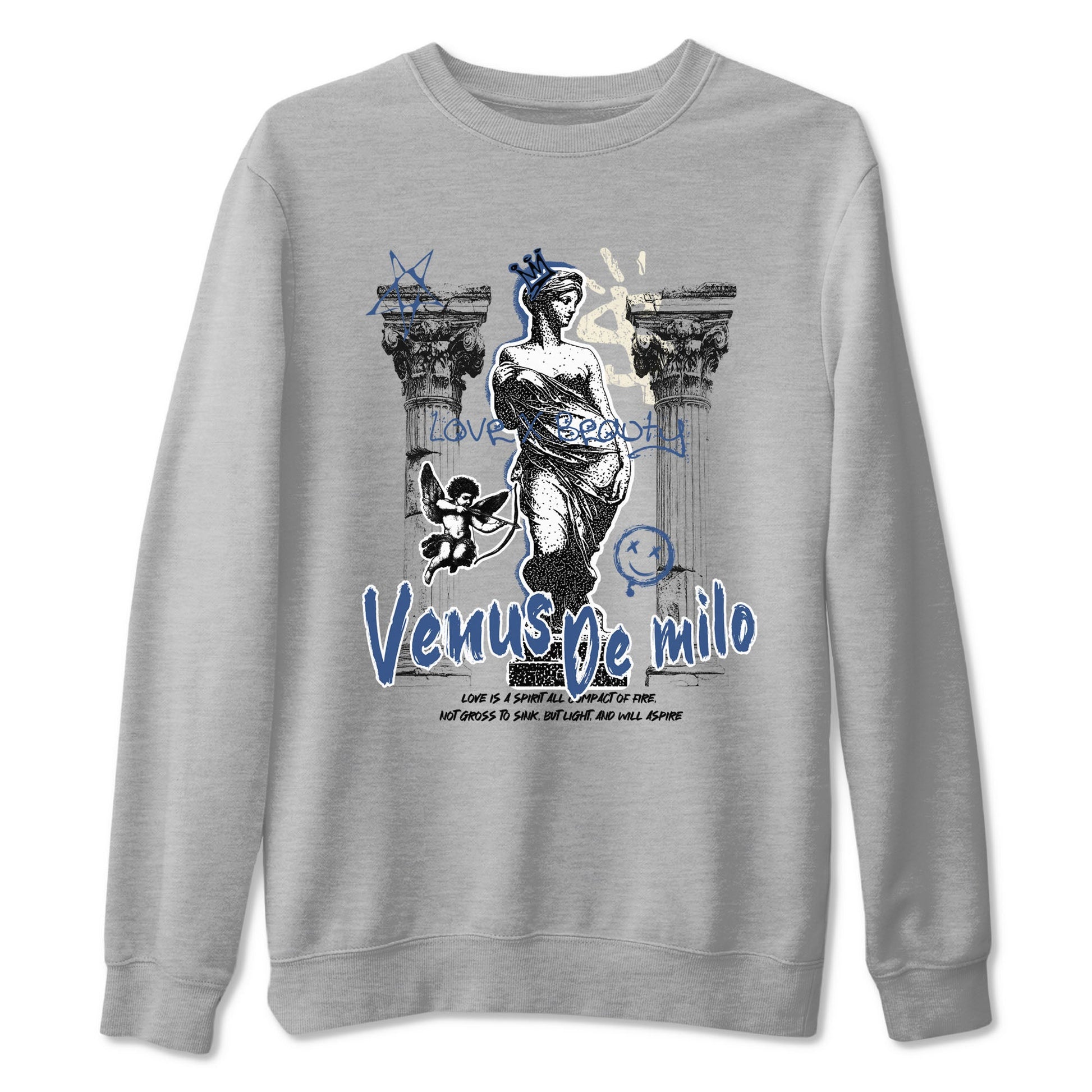 3s For The Love to match jordans Venus De Milo best t shirts to wear with jordans A Ma Maniere x Air Jordan 3 Diffused Blue match shoes to clothes SNRT Sneaker Tees unisex cotton Heather Grey 2 shirts