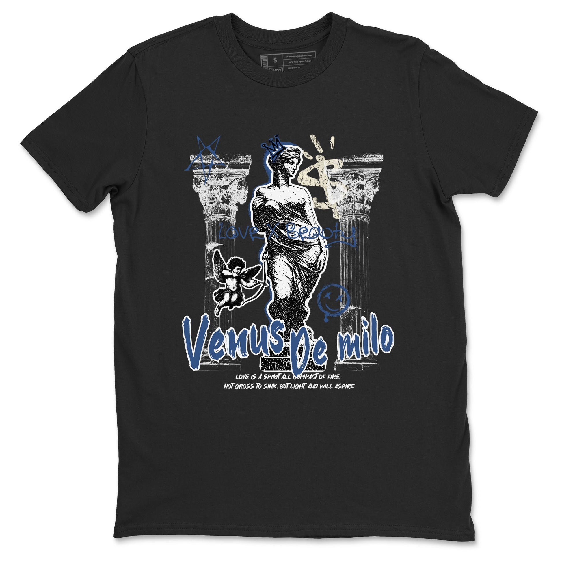 3s For The Love to match jordans Venus De Milo best t shirts to wear with jordans A Ma Maniere x Air Jordan 3 Diffused Blue match shoes to clothes SNRT Sneaker Tees unisex cotton Black 2 shirts