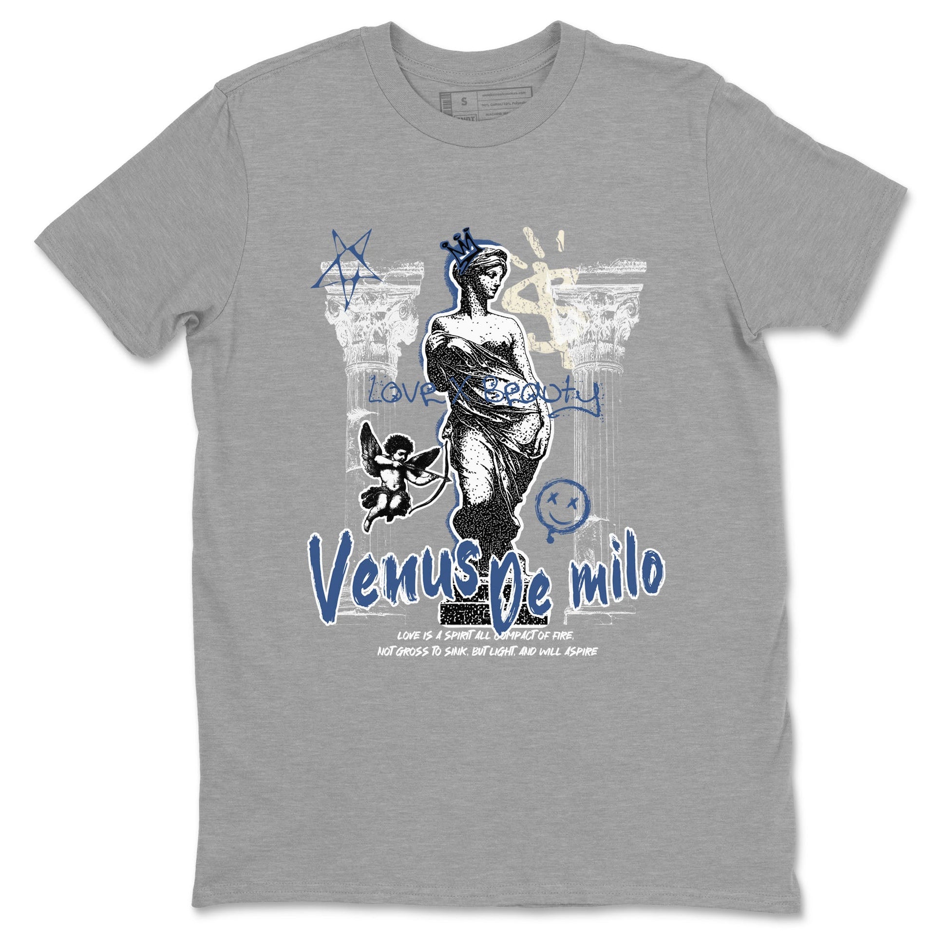 3s For The Love to match jordans Venus De Milo best t shirts to wear with jordans A Ma Maniere x Air Jordan 3 Diffused Blue match shoes to clothes SNRT Sneaker Tees unisex cotton Heather Grey 2 shirts