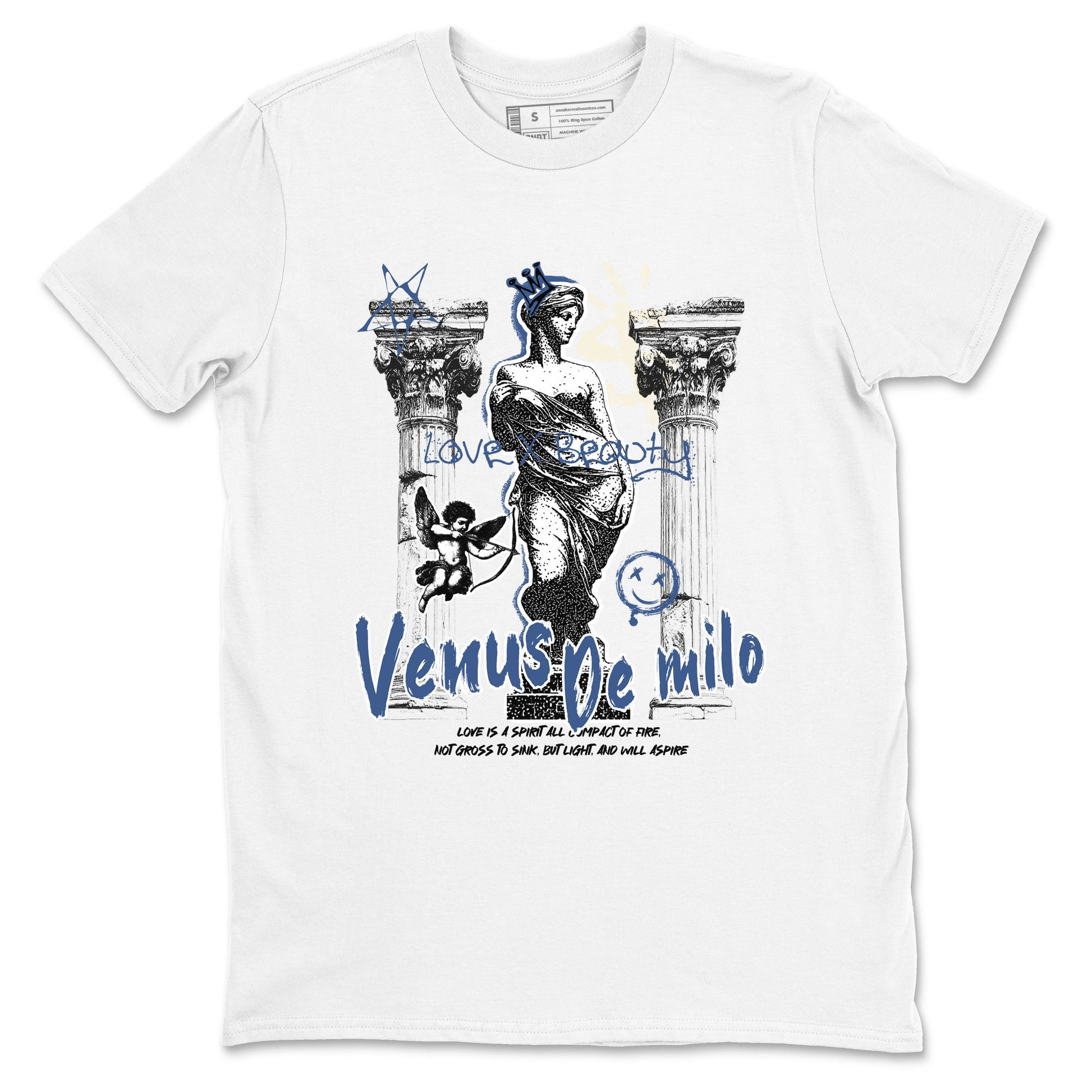 3s For The Love to match jordans Venus De Milo best t shirts to wear with jordans A Ma Maniere x Air Jordan 3 Diffused Blue match shoes to clothes SNRT Sneaker Tees unisex cotton White 2 shirts