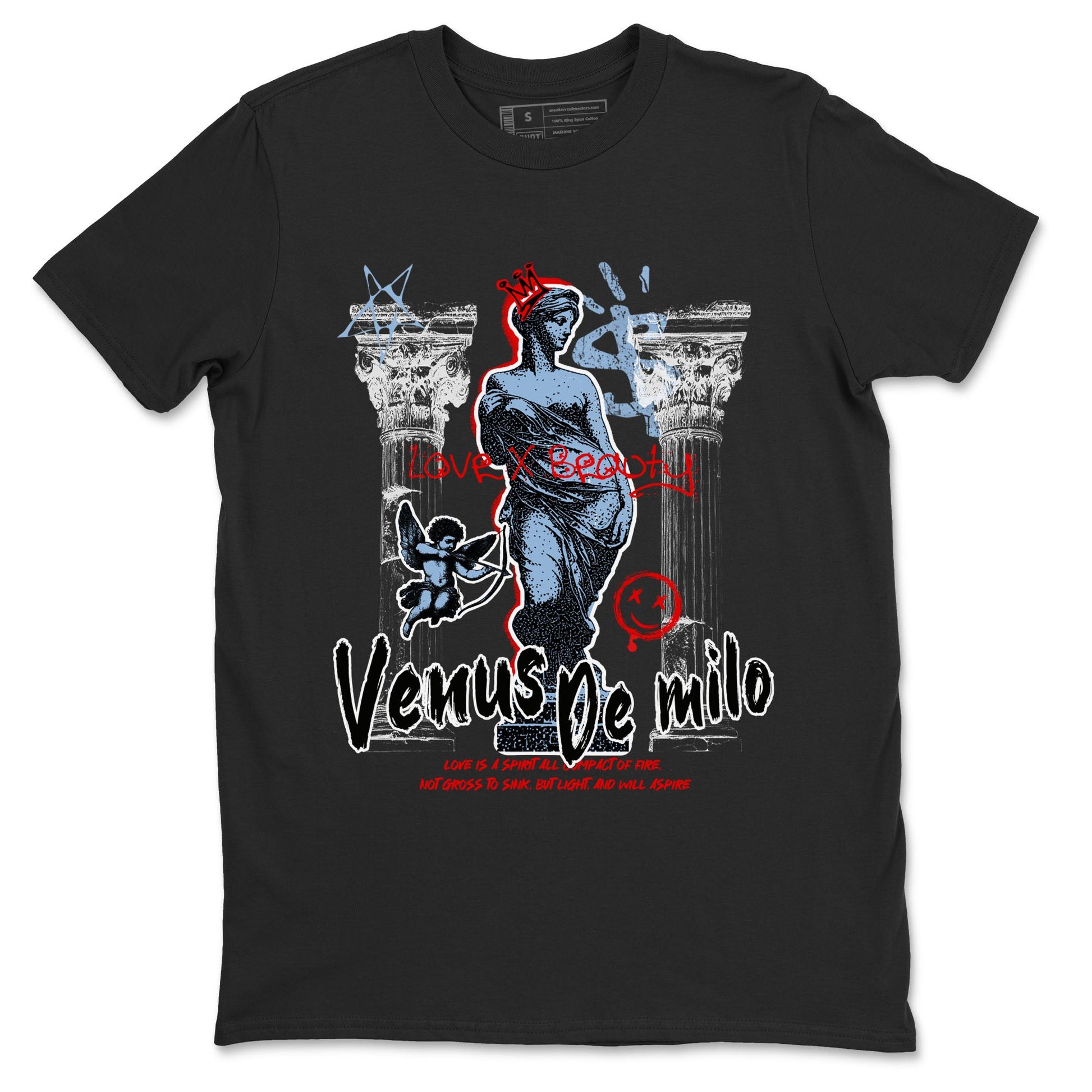 5s Black Metallic Reimagined shirts to match jordans Venus De Milo best t shirts to wear with jordans AJ5 Retro OG Reimagined match shoes to clothes SNRT Sneaker Tees unisex cotton Black 2 shirts