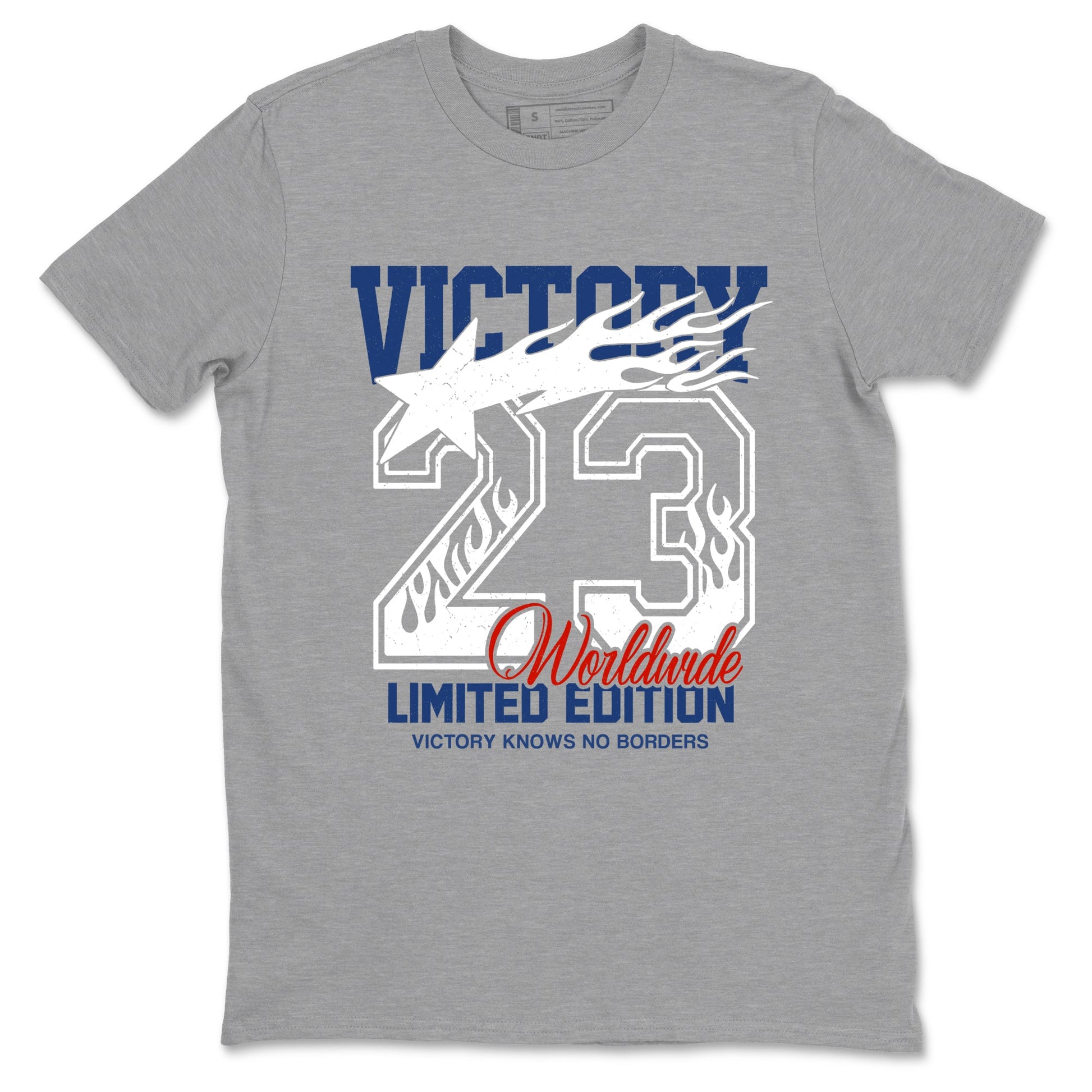 Sneaker match tees – Sneaker Tees To Match Air Jordan 11 Rare Air Shoes – Victory Knows No Borders Tee Heather Grey 2